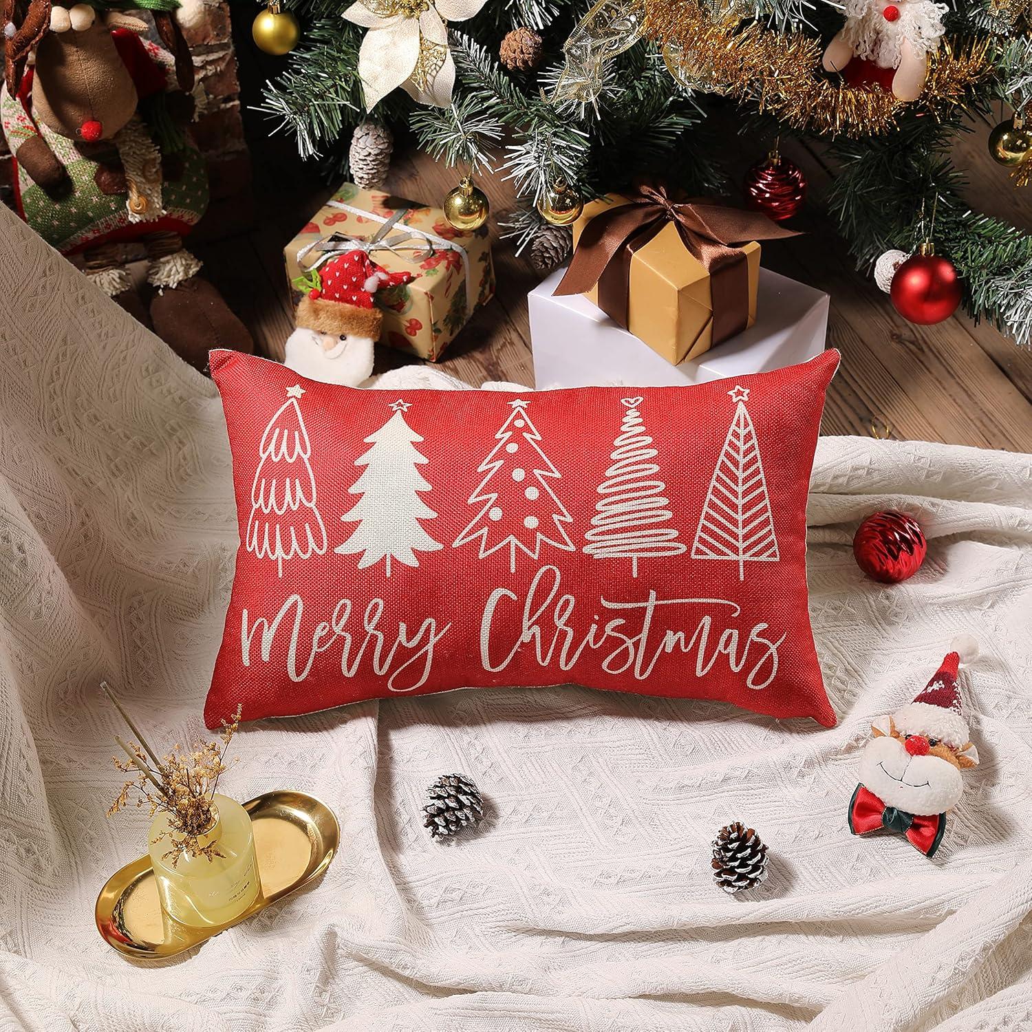 Funda de Almohada Decorativa DFXSZ 50.8x30.5 cm Navidad