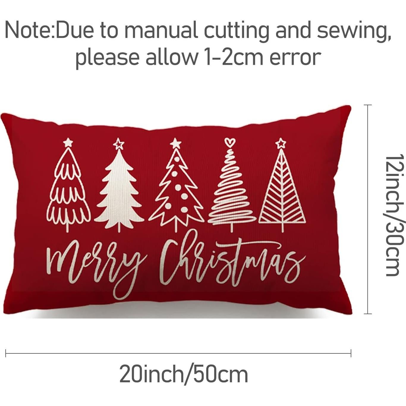 Funda de Almohada Decorativa DFXSZ 50.8x30.5 cm Navidad