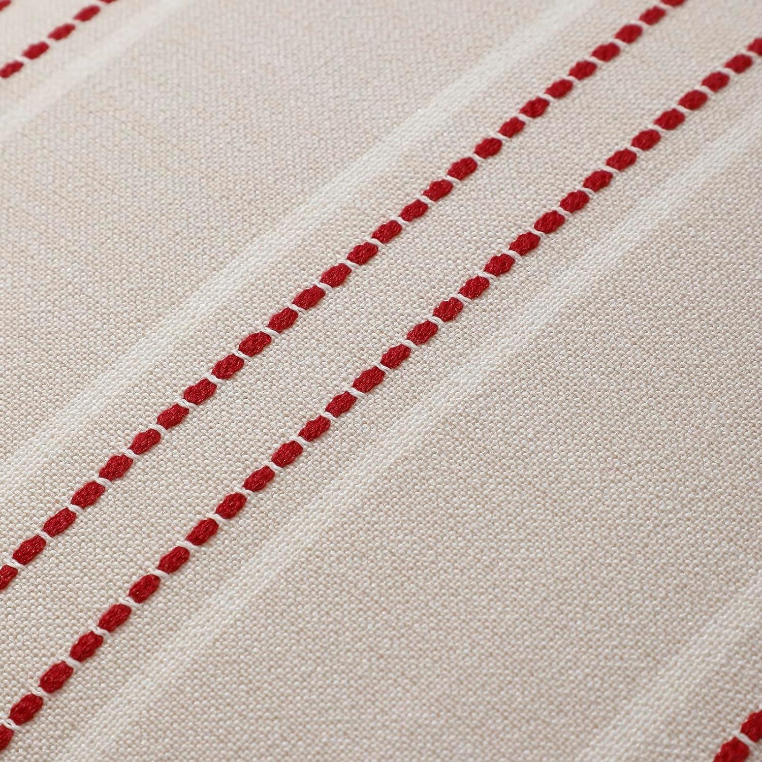 Fundas de Almohada Decorativas Hckot 45x45cm Juego de 2 Lino Rojo