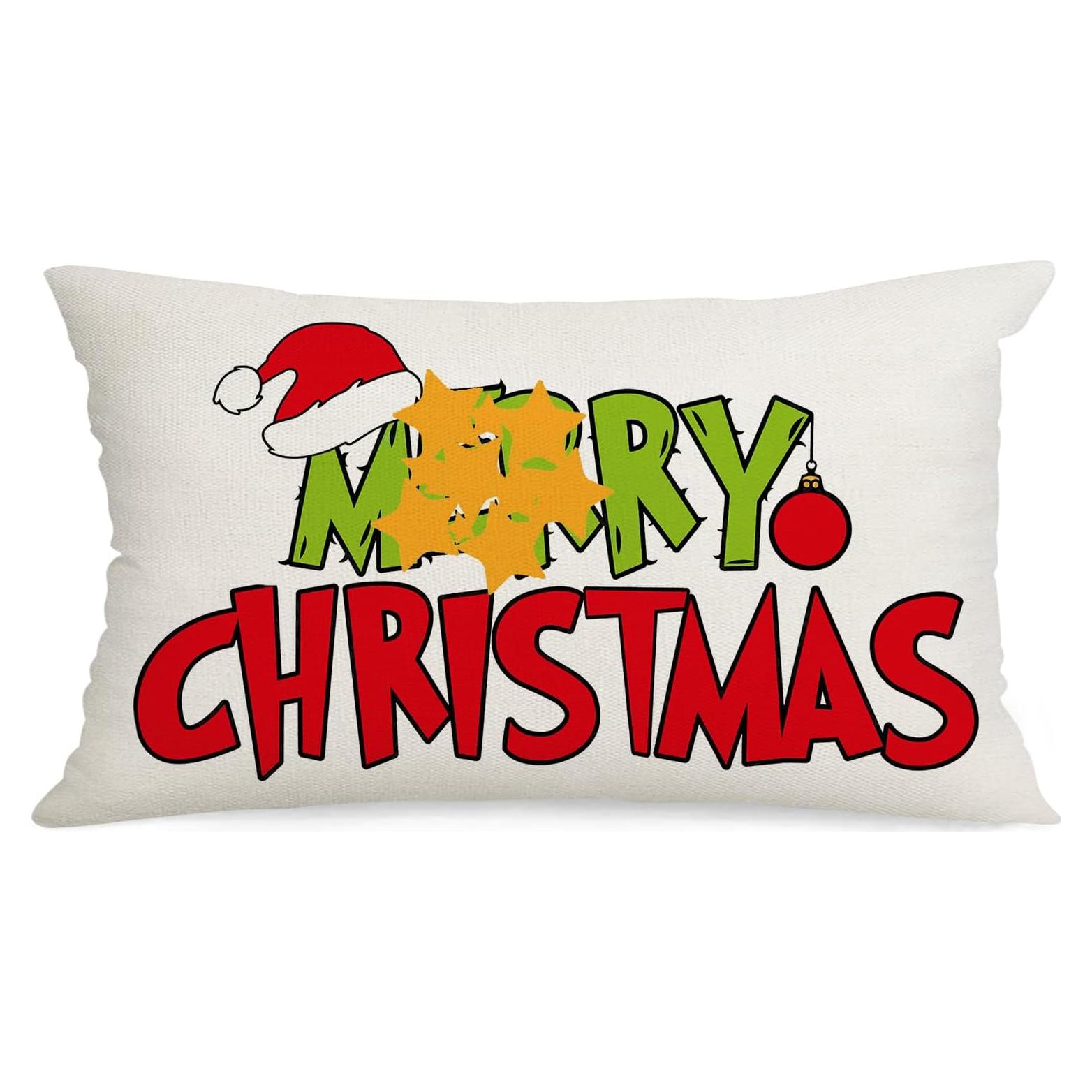 Funda de Almohada Decorativa AOFANGGO 50.8x30.5 cm Navidad