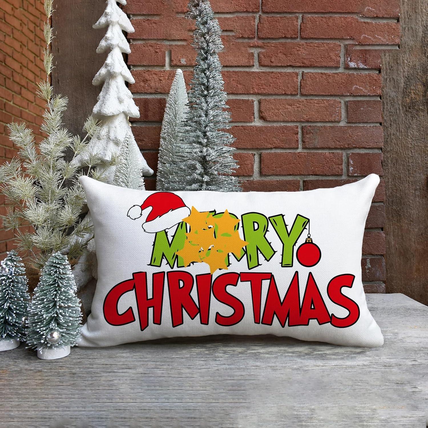 Funda de Almohada Decorativa AOFANGGO 50.8x30.5 cm Navidad