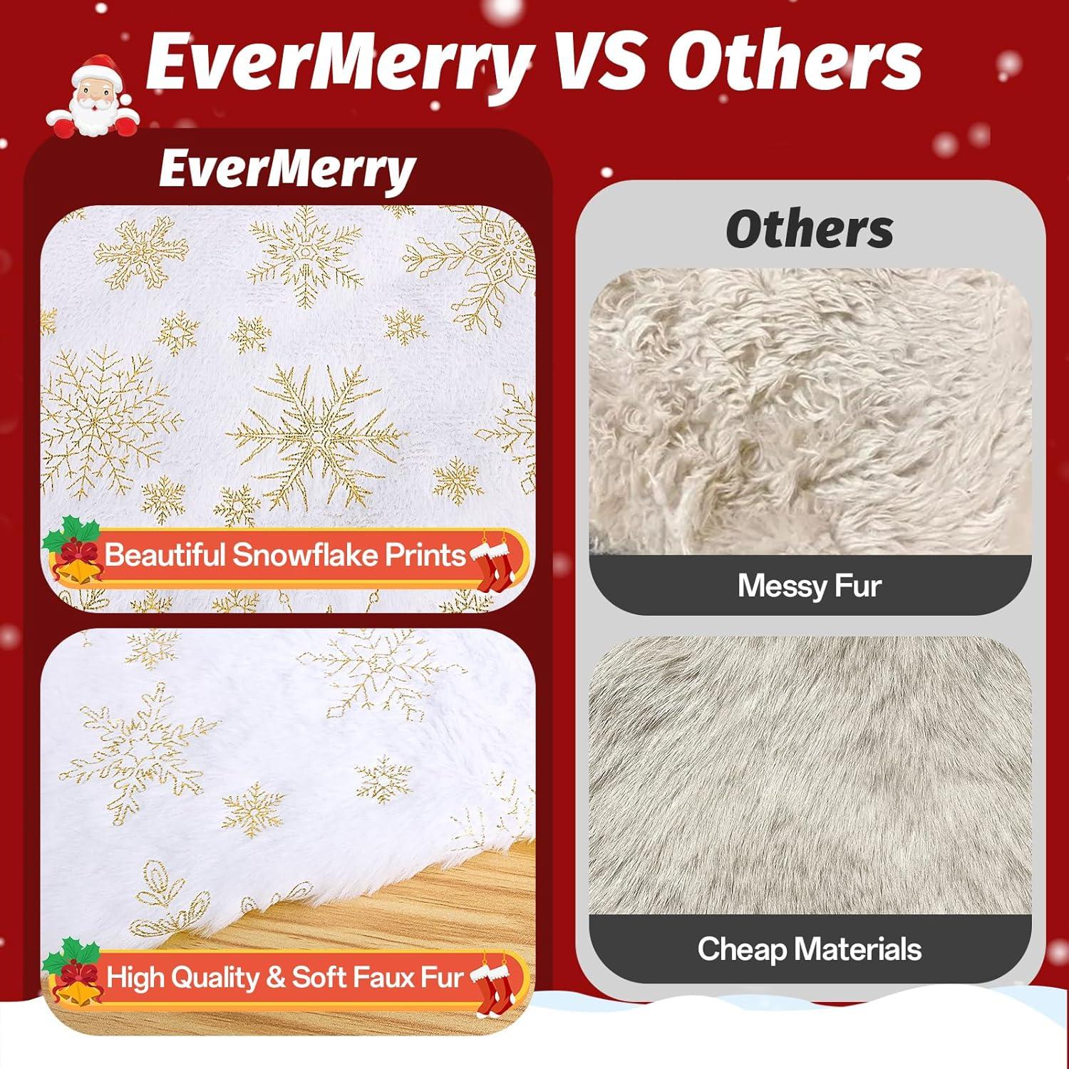 Funda de Árbol de Navidad EverMerry 91.44 cm Copos de Nieve