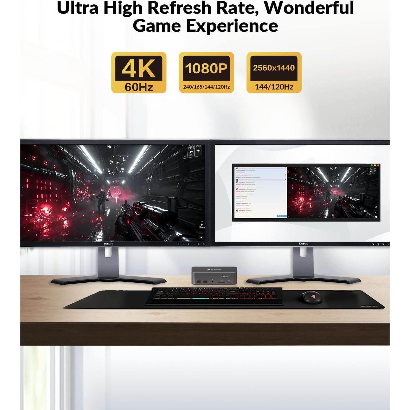 Estación KVM Doble Monitor AV Access para 2 PCs - 4K 60Hz