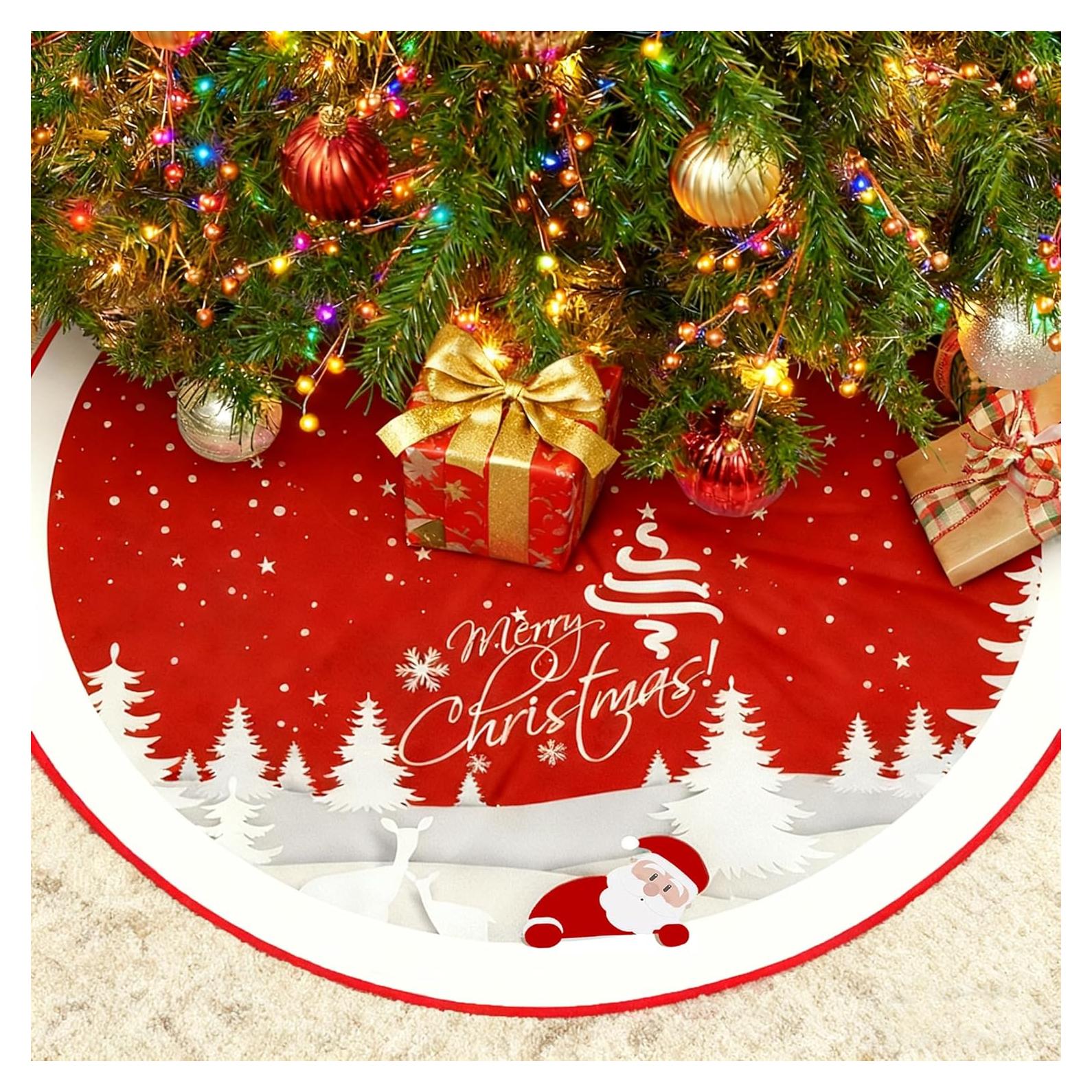 Funda de Árbol de Navidad AGAXOZW 121.92 cm Copos de Nieve