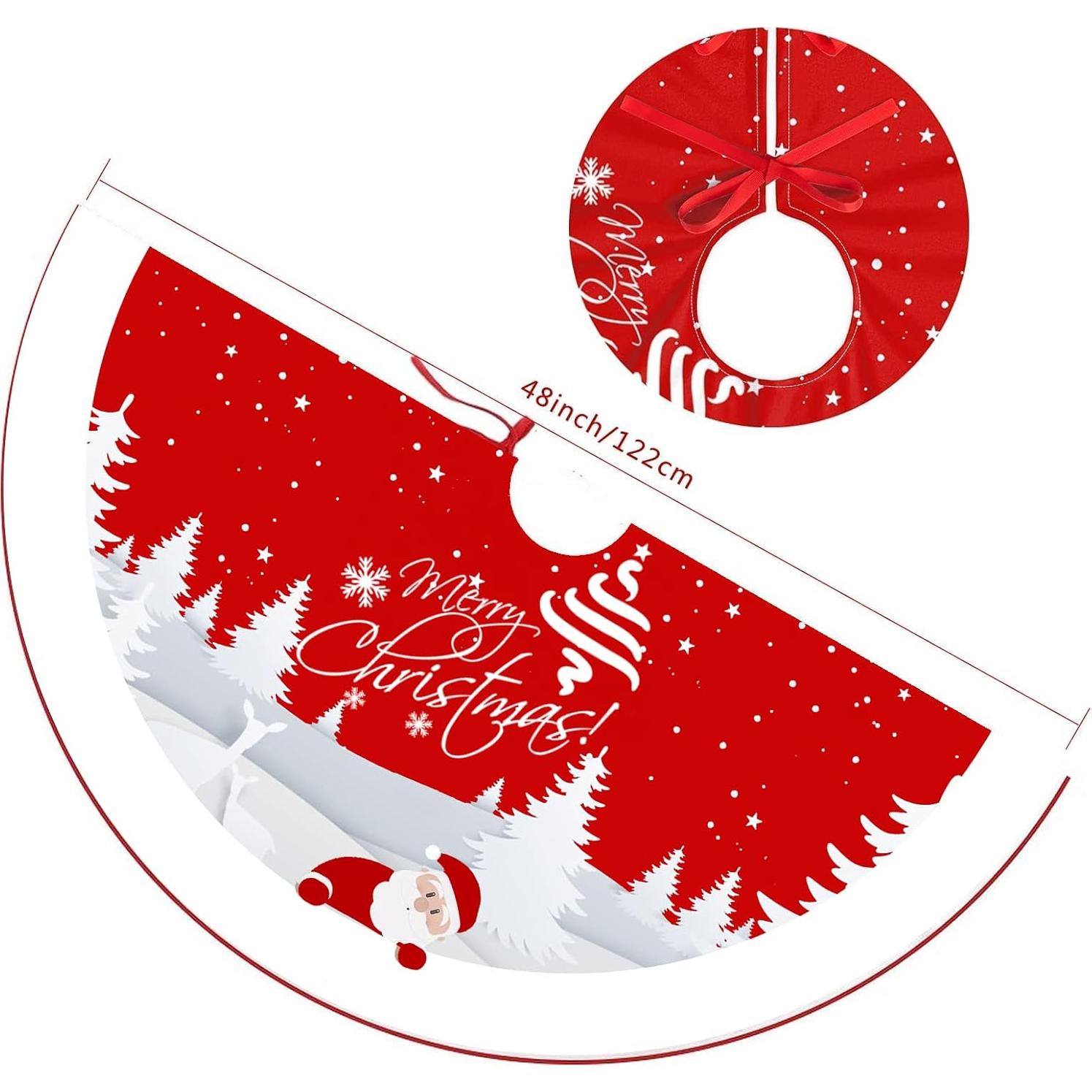 Funda de Árbol de Navidad AGAXOZW 121.92 cm Copos de Nieve
