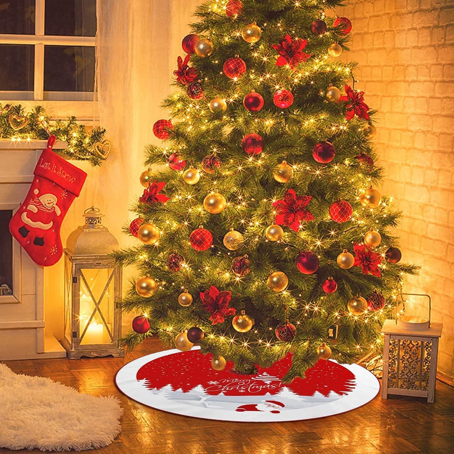 Funda de Árbol de Navidad AGAXOZW 121.92 cm Copos de Nieve