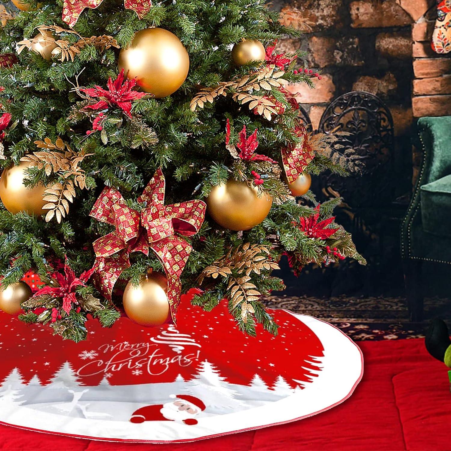 Funda de Árbol de Navidad AGAXOZW 121.92 cm Copos de Nieve