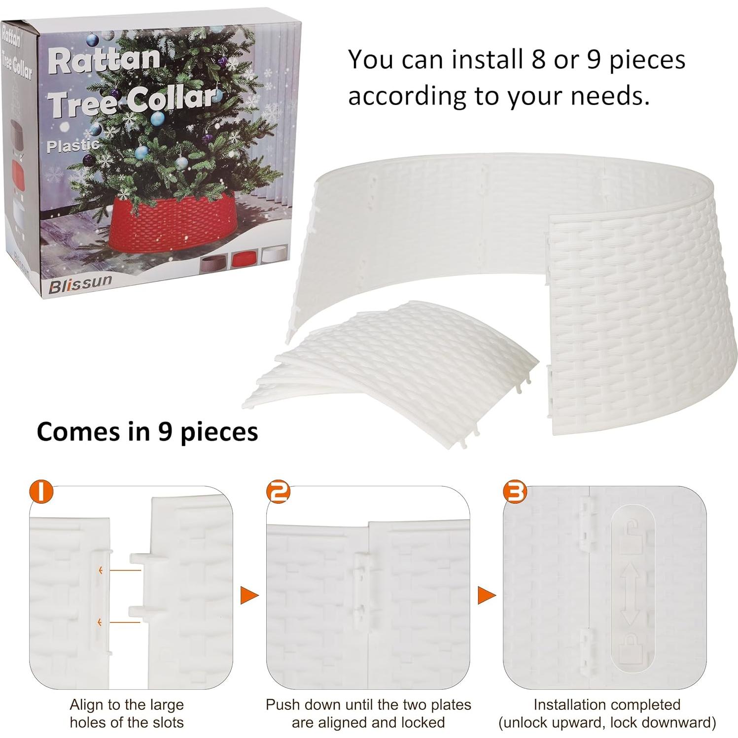 Anillo de Navidad Blissun 72.39 cm Extra Grande Blanco