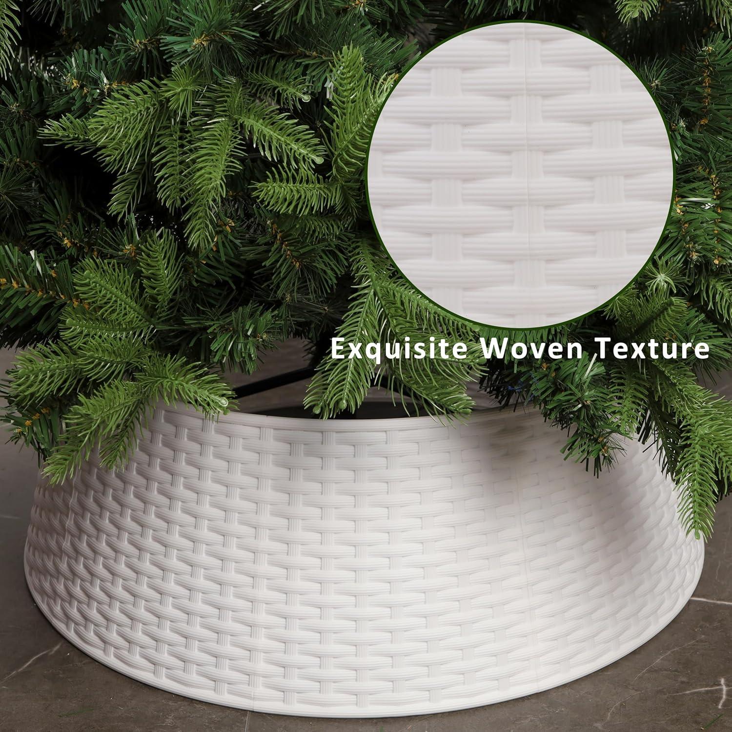 Anillo de Navidad Blissun 72.39 cm Extra Grande Blanco