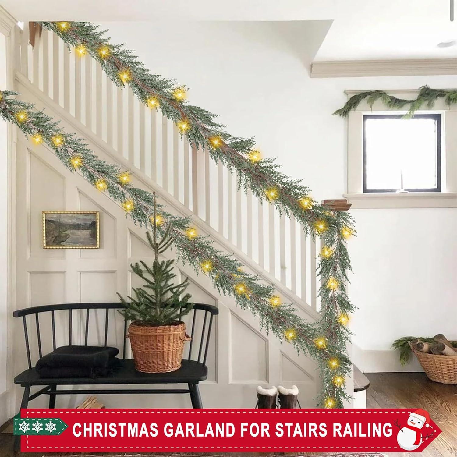 Guirnalda de Navidad LZNPA 1.83 m con 30 luces cálidas