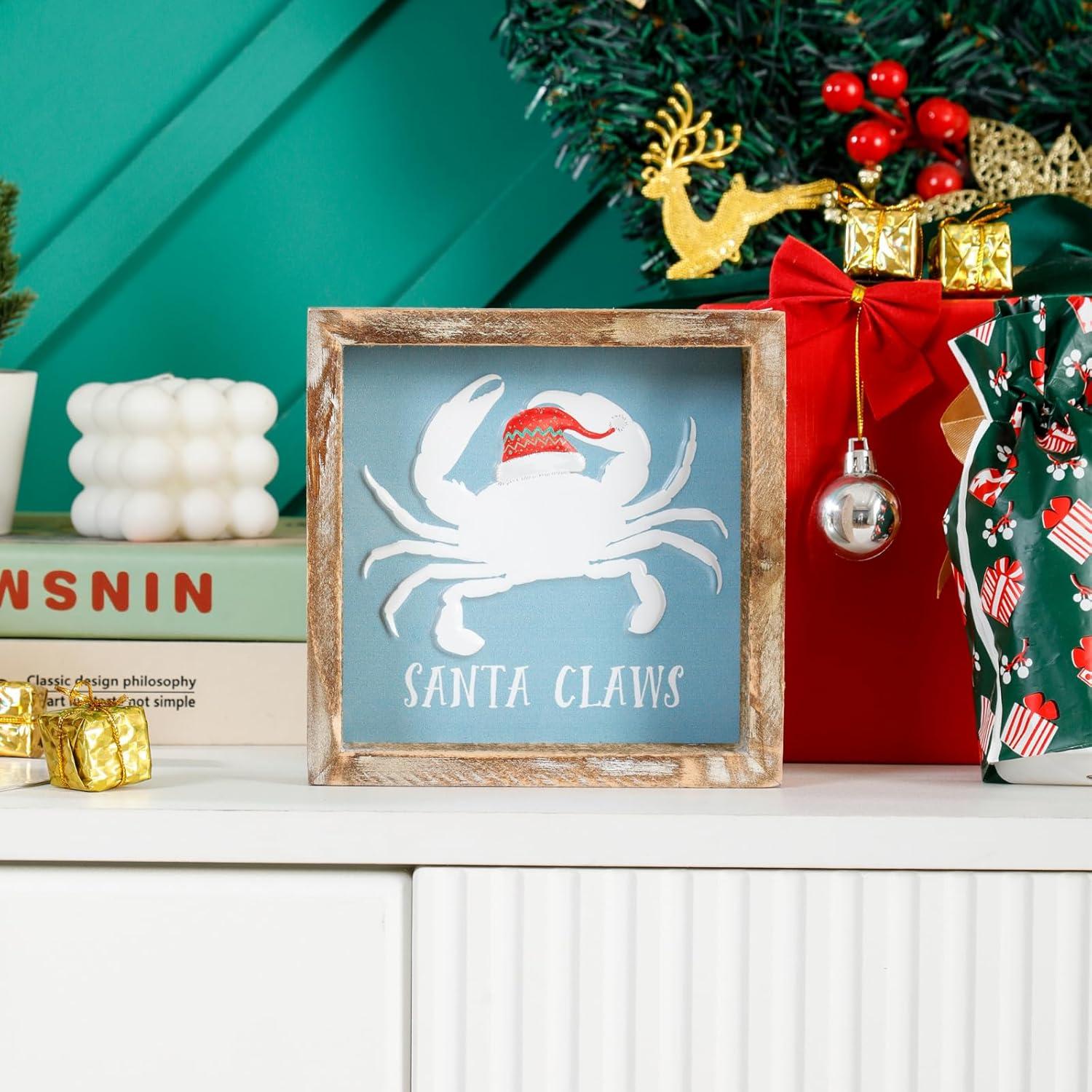 Cartel de Navidad de Madera FESTWIND 15x15 cm Multicolor