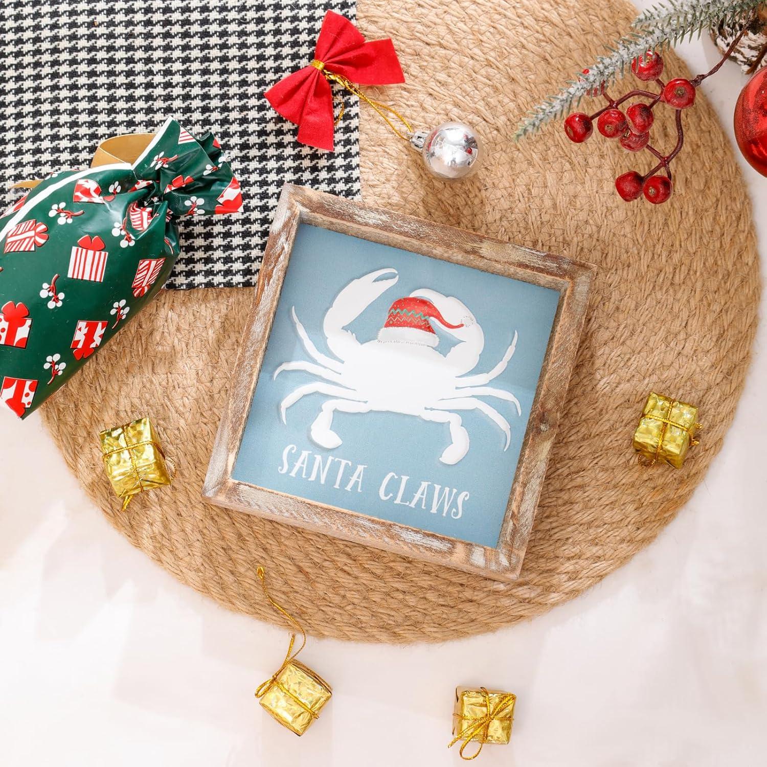 Cartel de Navidad de Madera FESTWIND 15x15 cm Multicolor