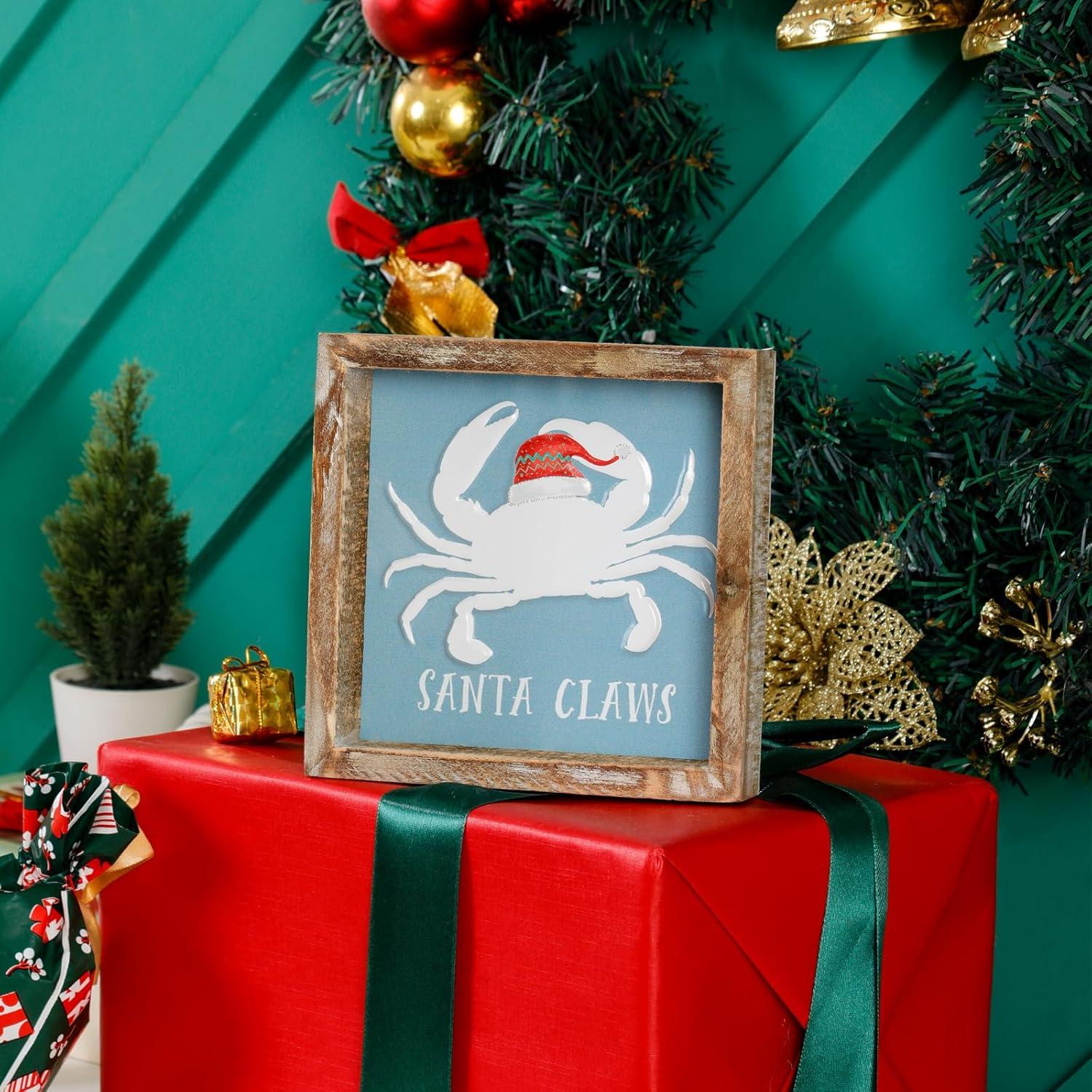 Cartel de Navidad de Madera FESTWIND 15x15 cm Multicolor