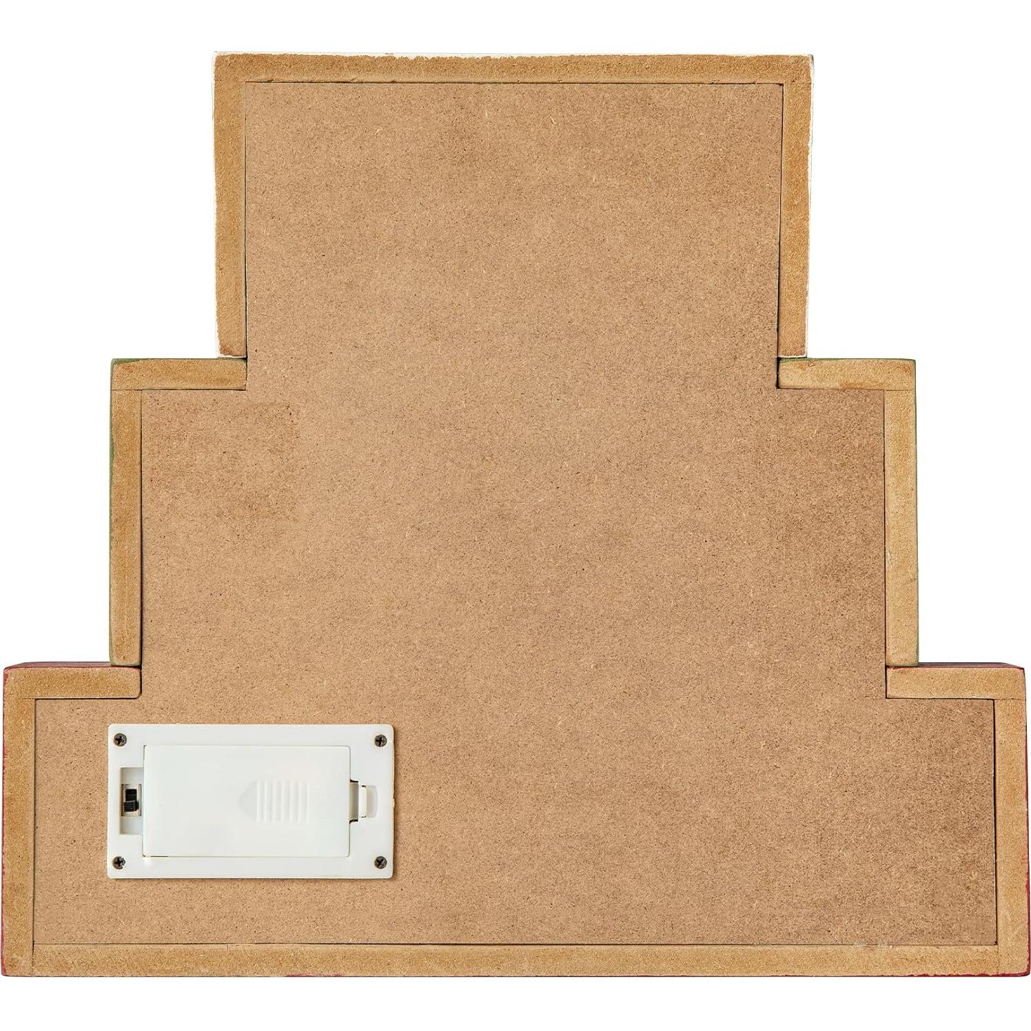 Señal Decorativa de Madera Glitzhome Navidad 30x4x27cm