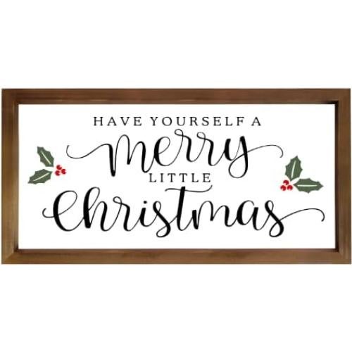 Letrero de Pared Navidad EMAX HOME 40.64x20.32cm Madera