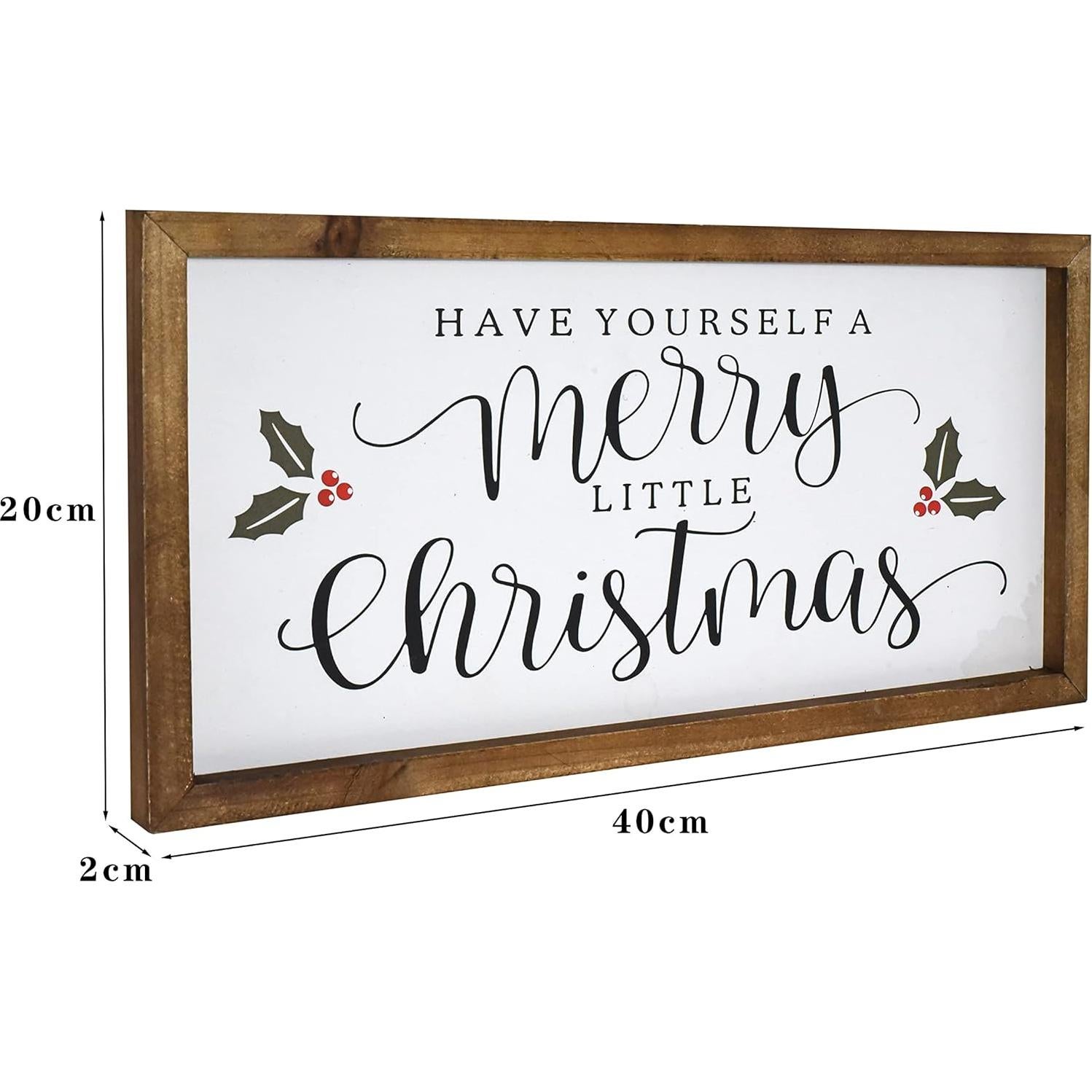 Letrero de Pared Navidad EMAX HOME 40.64x20.32cm Madera