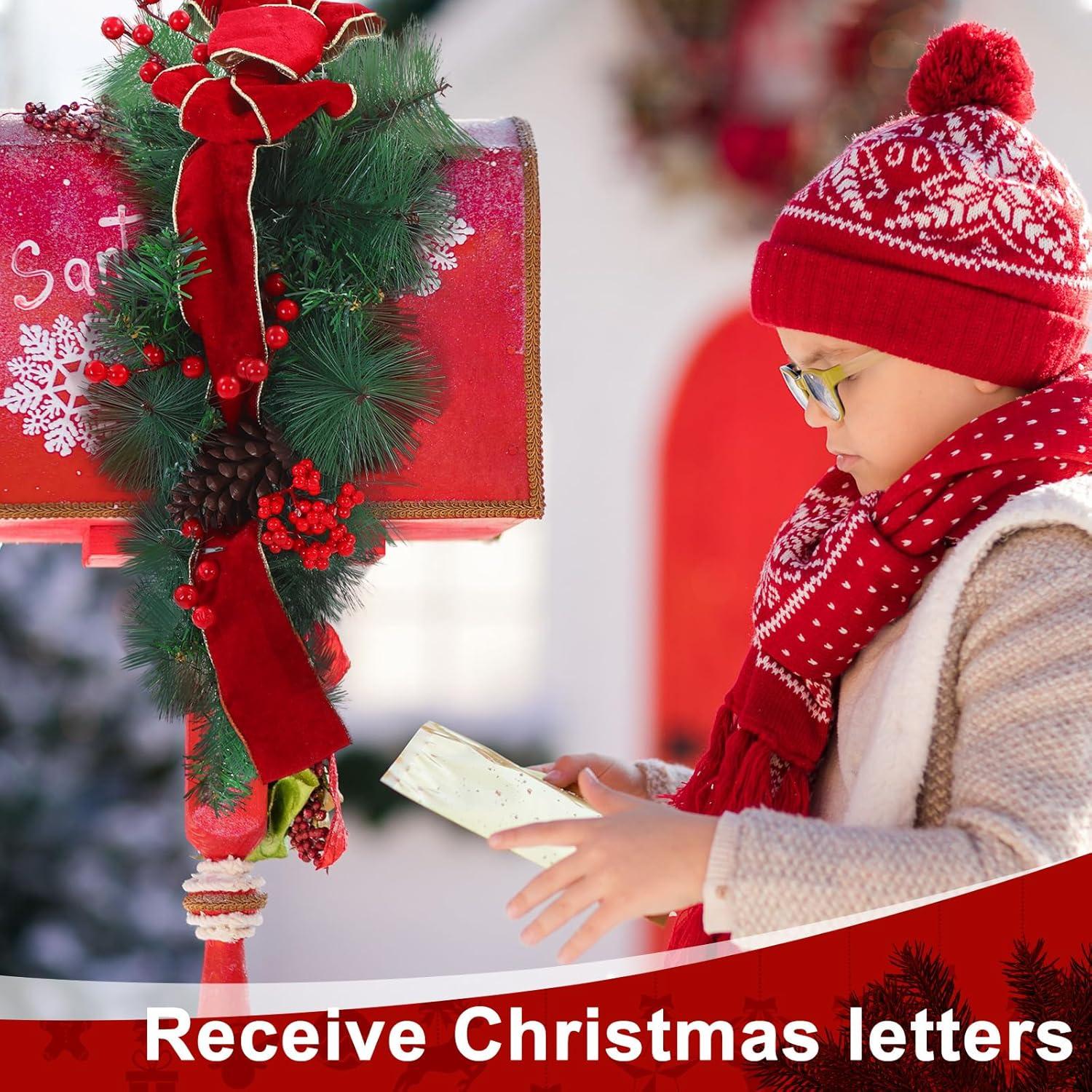 Decoración de Buzón de Navidad Suncalla 91 cm con Luces LED