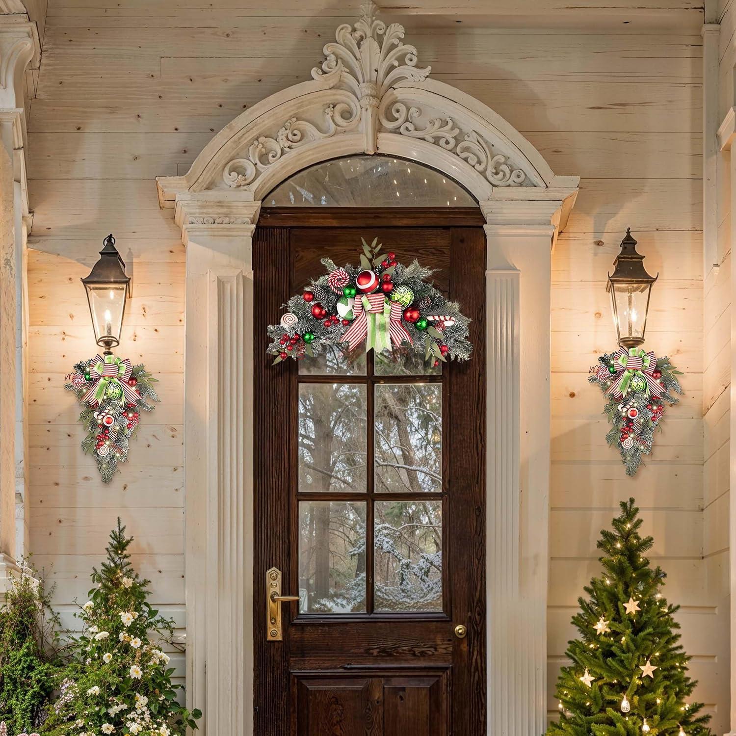 Adorno Navideño Preiluminado Valery Madelyn 60.96 cm Rojo Verde