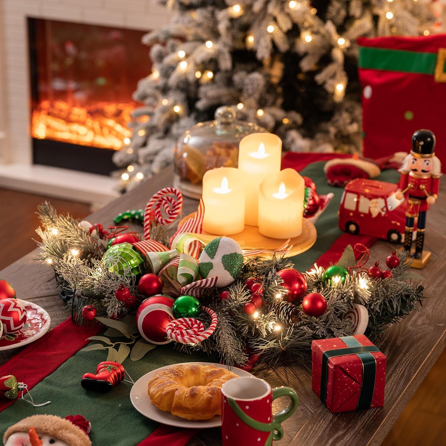 Adorno Navideño Preiluminado Valery Madelyn 60.96 cm Rojo Verde