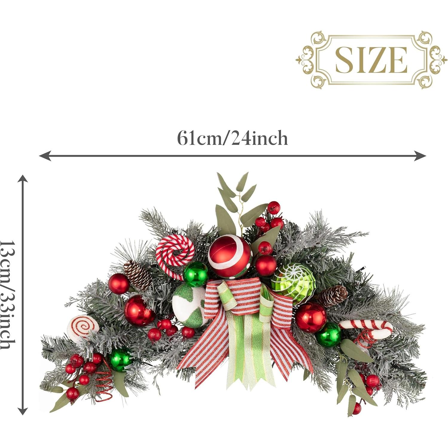 Adorno Navideño Preiluminado Valery Madelyn 60.96 cm Rojo Verde