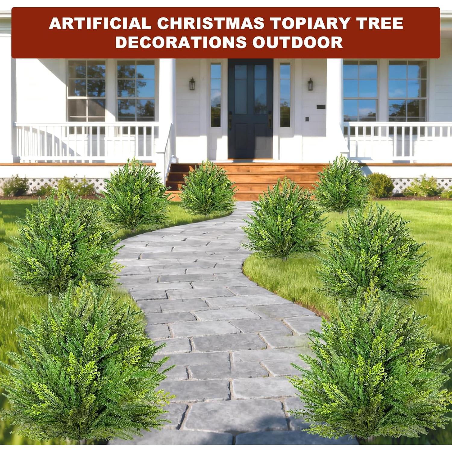 Paquete de 2 Árboles Topiarios Artificiales Grandeal 61 cm