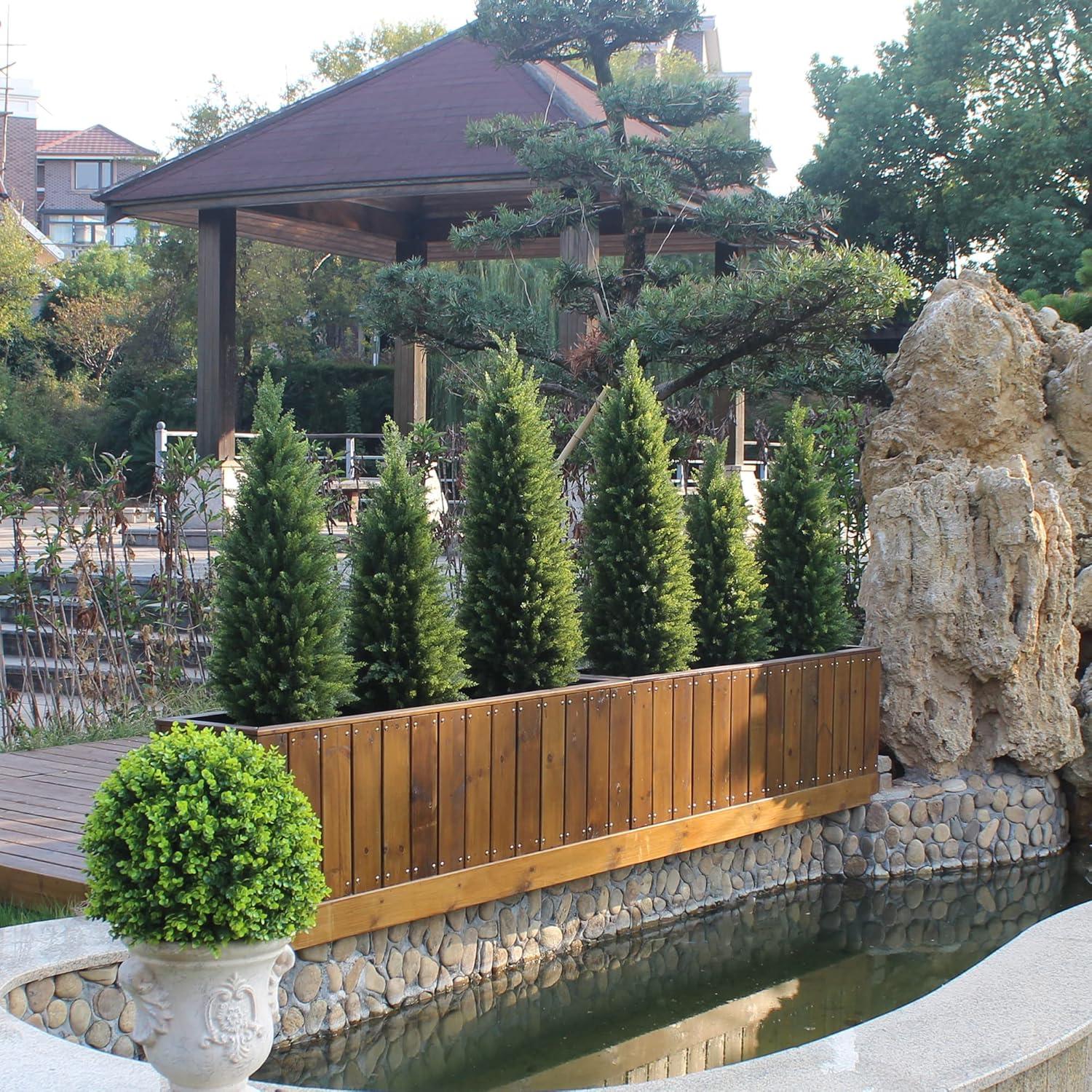 Árboles Topiarios Artificiales ECOLVANT 3 pies UV Juego de 2