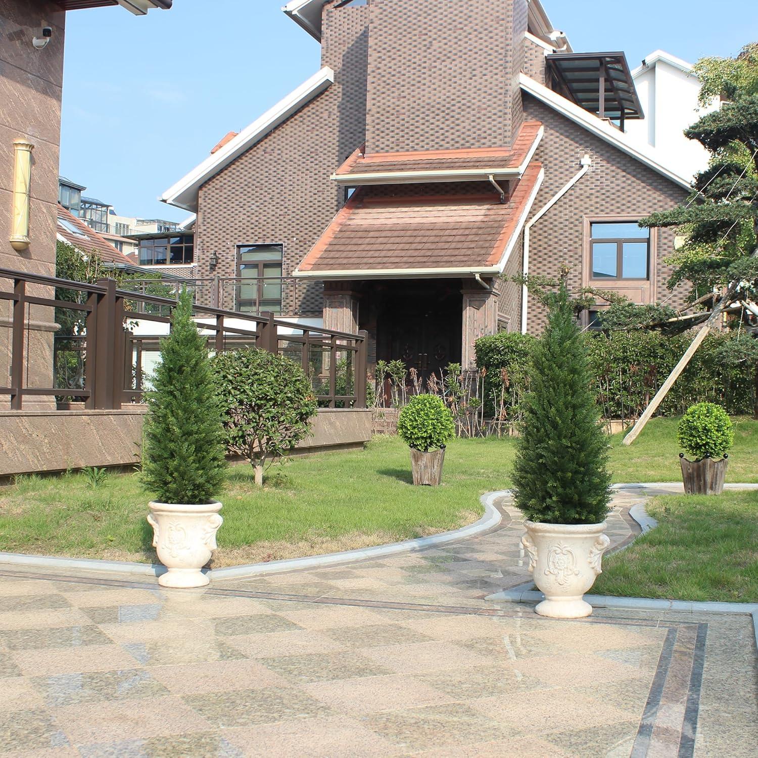 Árboles Topiarios Artificiales ECOLVANT 3 pies UV Juego de 2