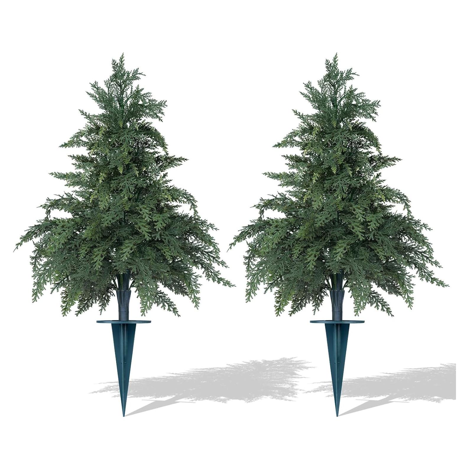 Topiario de Cedro Artificial Grooy 61 cm - 2 Piezas UV