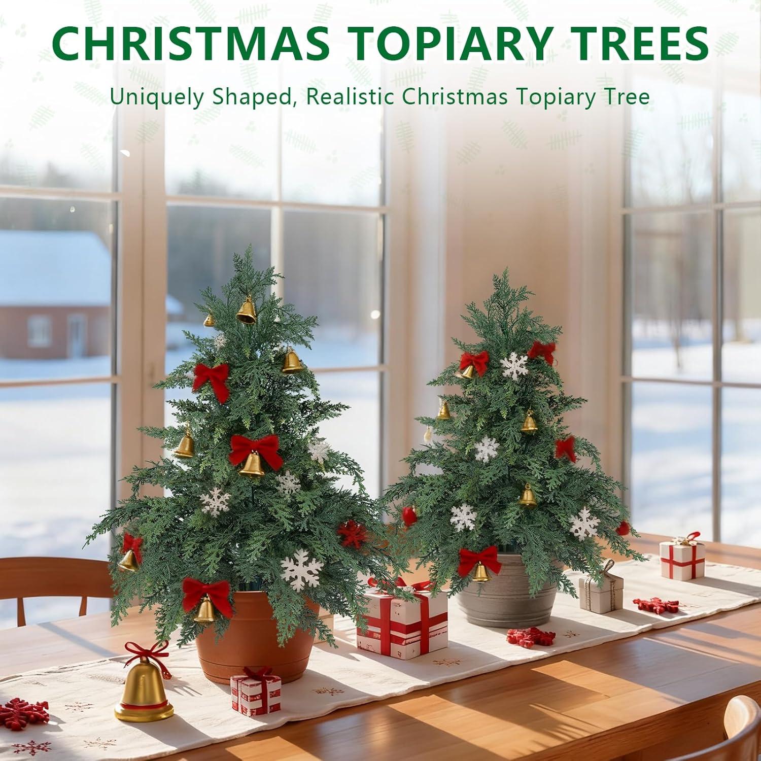 Topiario de Cedro Artificial Grooy 61 cm - 2 Piezas UV