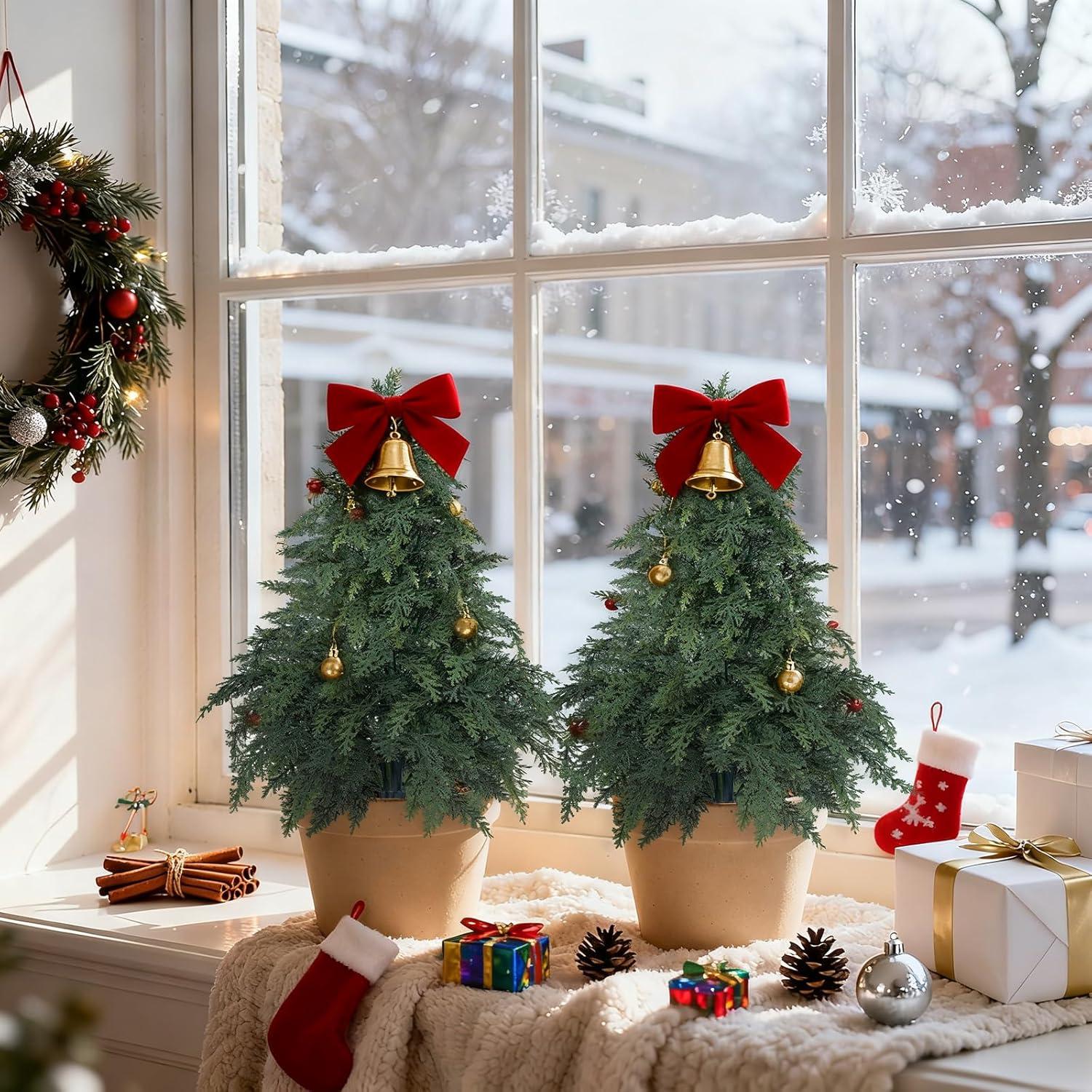 Topiario de Cedro Artificial Grooy 61 cm - 2 Piezas UV