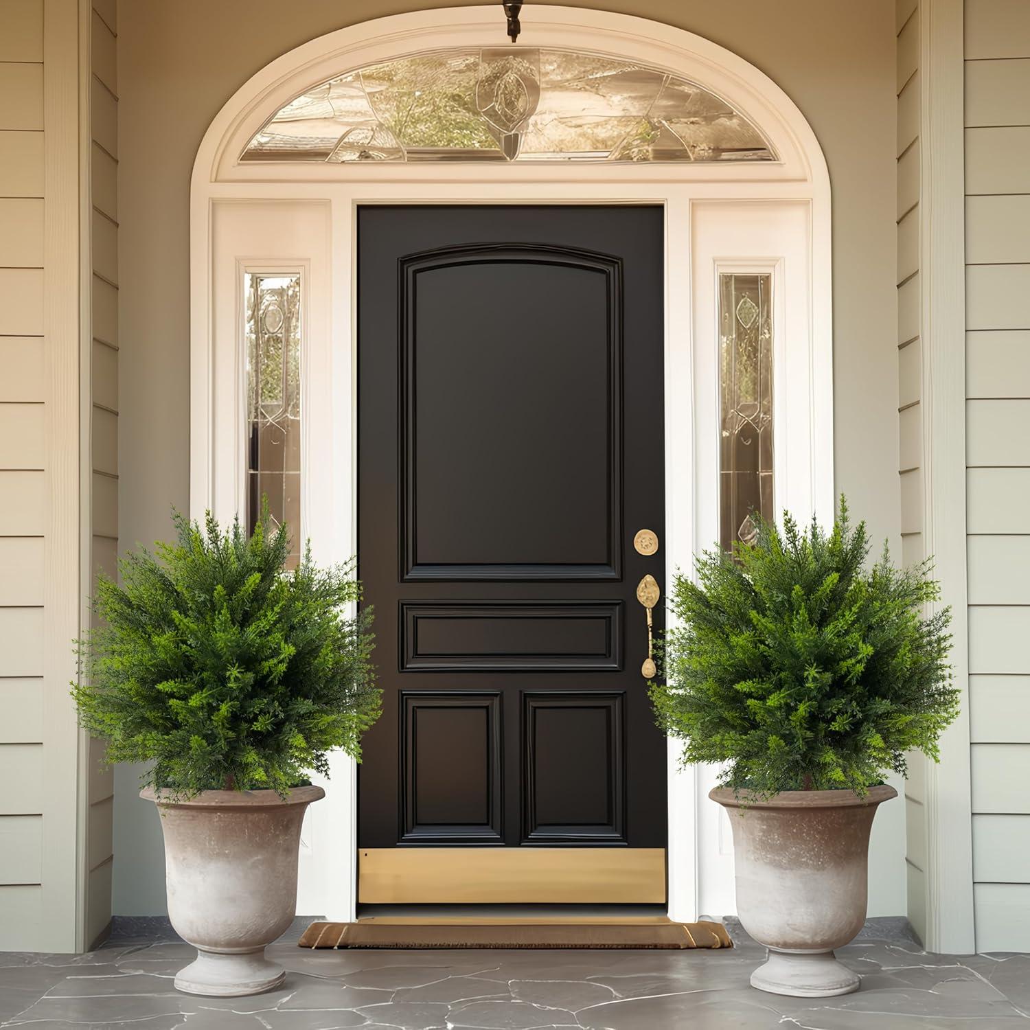 Juego de 4 Árboles de Topiario Artificial NSOPB 62 cm Verde