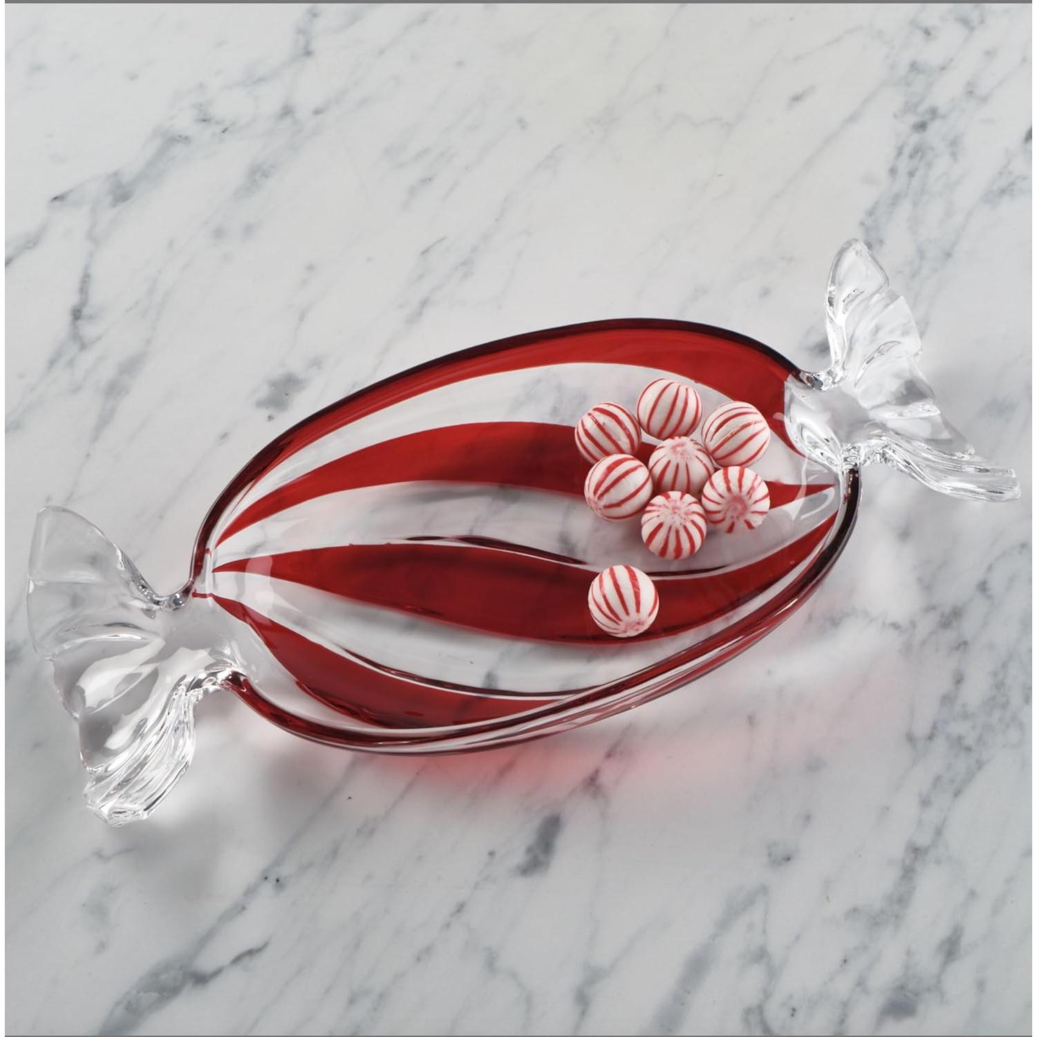 Plato de Caramelo Mikasa 34.9 cm Vidrio Festivo Navidad