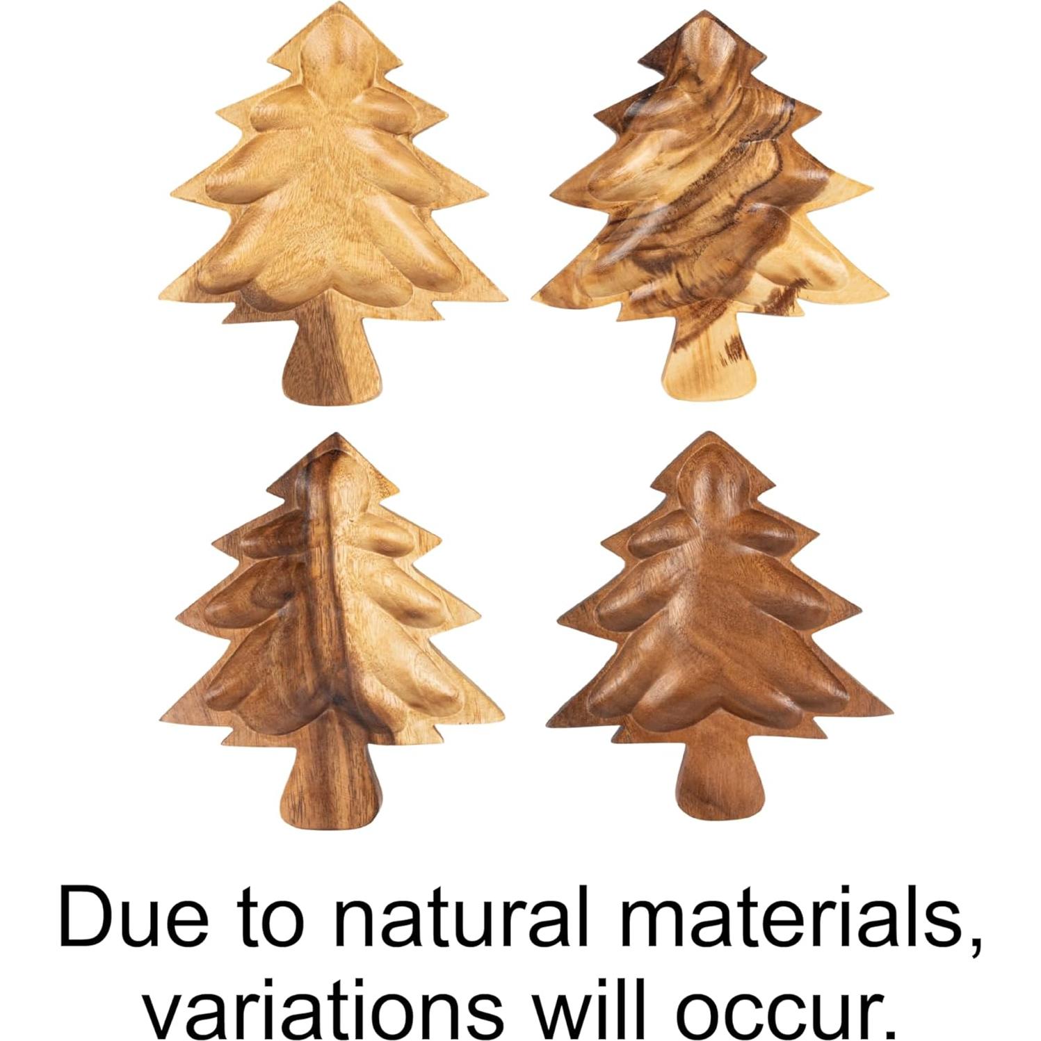 Cuenco decorativo en forma de árbol de Navidad Creative Co-Op 25.4x22.9 cm