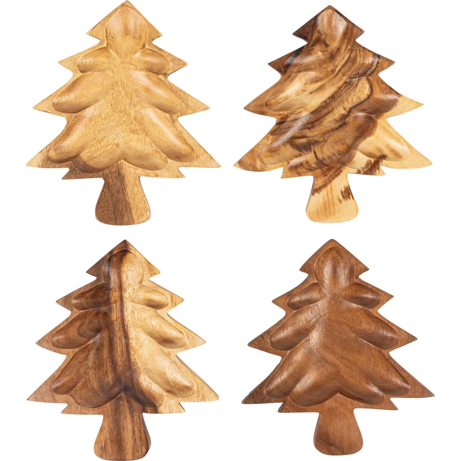 Cuenco decorativo en forma de árbol de Navidad Creative Co-Op 25.4x22.9 cm