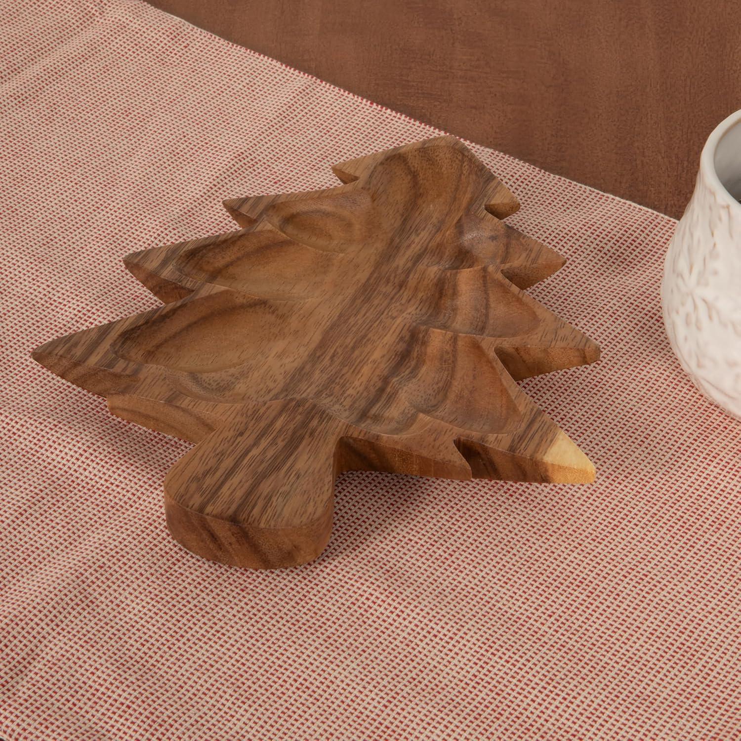 Cuenco decorativo en forma de árbol de Navidad Creative Co-Op 25.4x22.9 cm