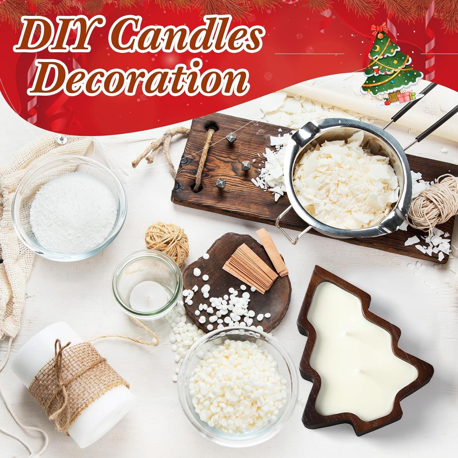 8 Tazones de Madera Paulownia Jingmore para Velas Navidad