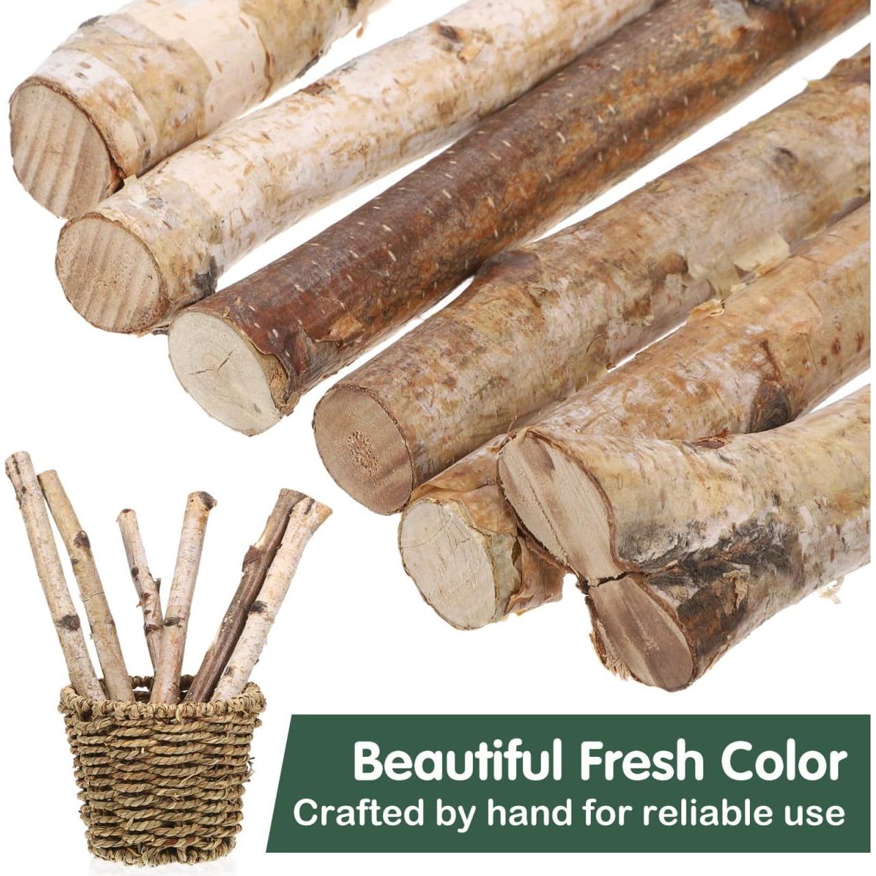Set de 6 Palos de Madera de Abedul VILLCASE 30cm para Manualidades