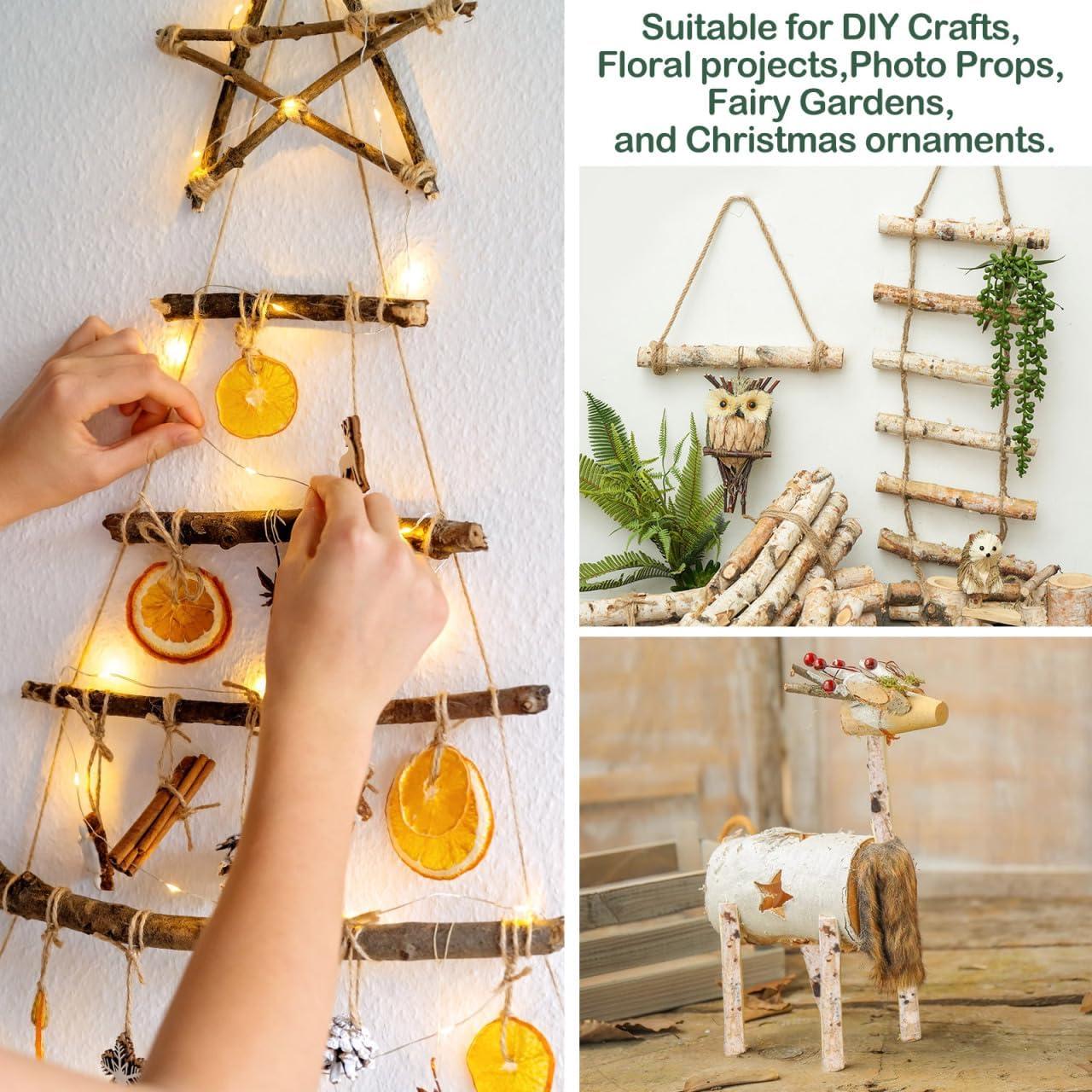 Set de 6 Palos de Madera de Abedul VILLCASE 30cm para Manualidades