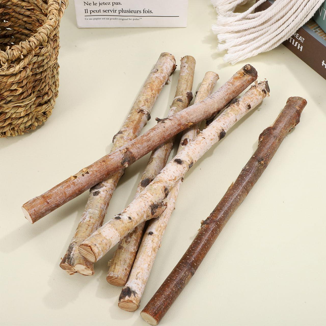 Set de 6 Palos de Madera de Abedul VILLCASE 30cm para Manualidades