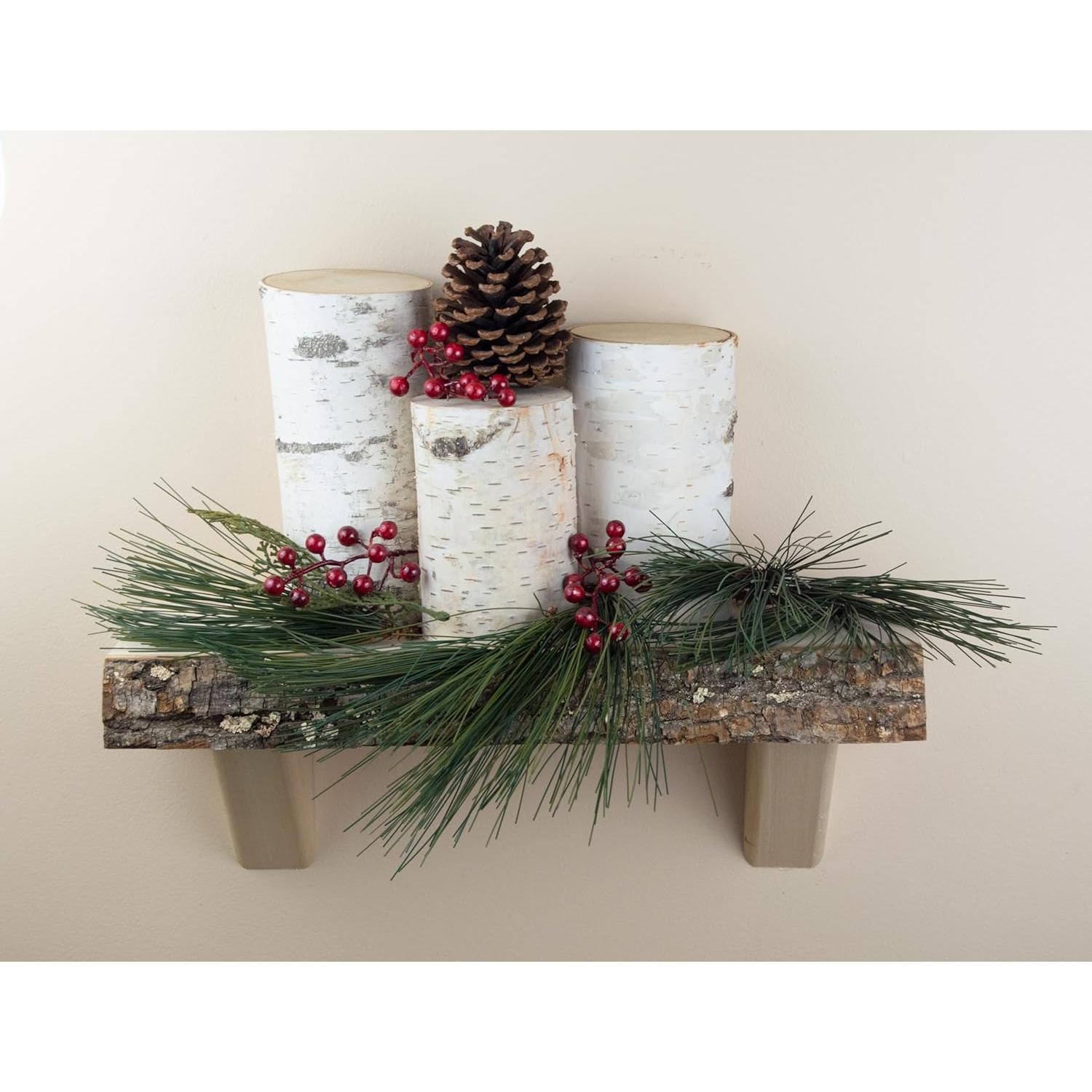 Set de 3 Pilares de Abedul Blanco Wilson - 7.6, 12.7 y 17.8 cm