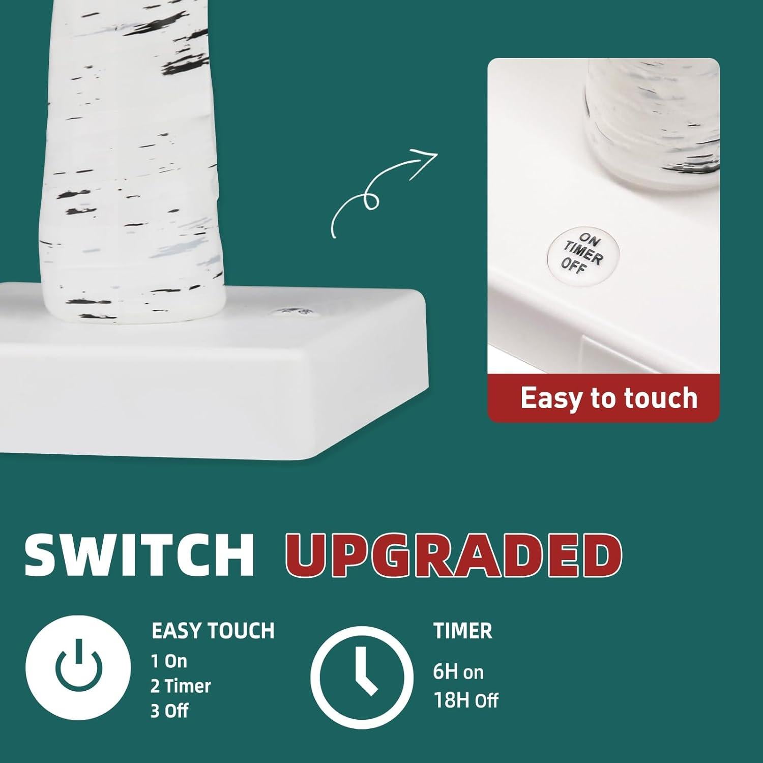 Árbol de Abedul Iluminado PABIPABI - Set de 4 con 24 Luces LED