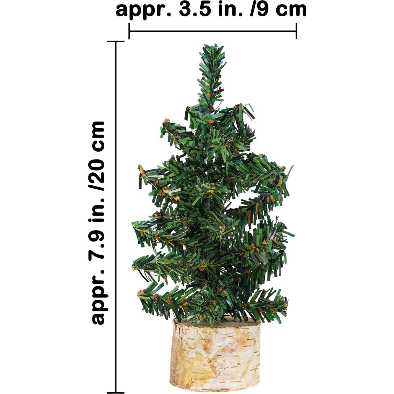 Conjunto 6 Mini Árboles de Navidad Winlyn 20 cm Pino Artificial