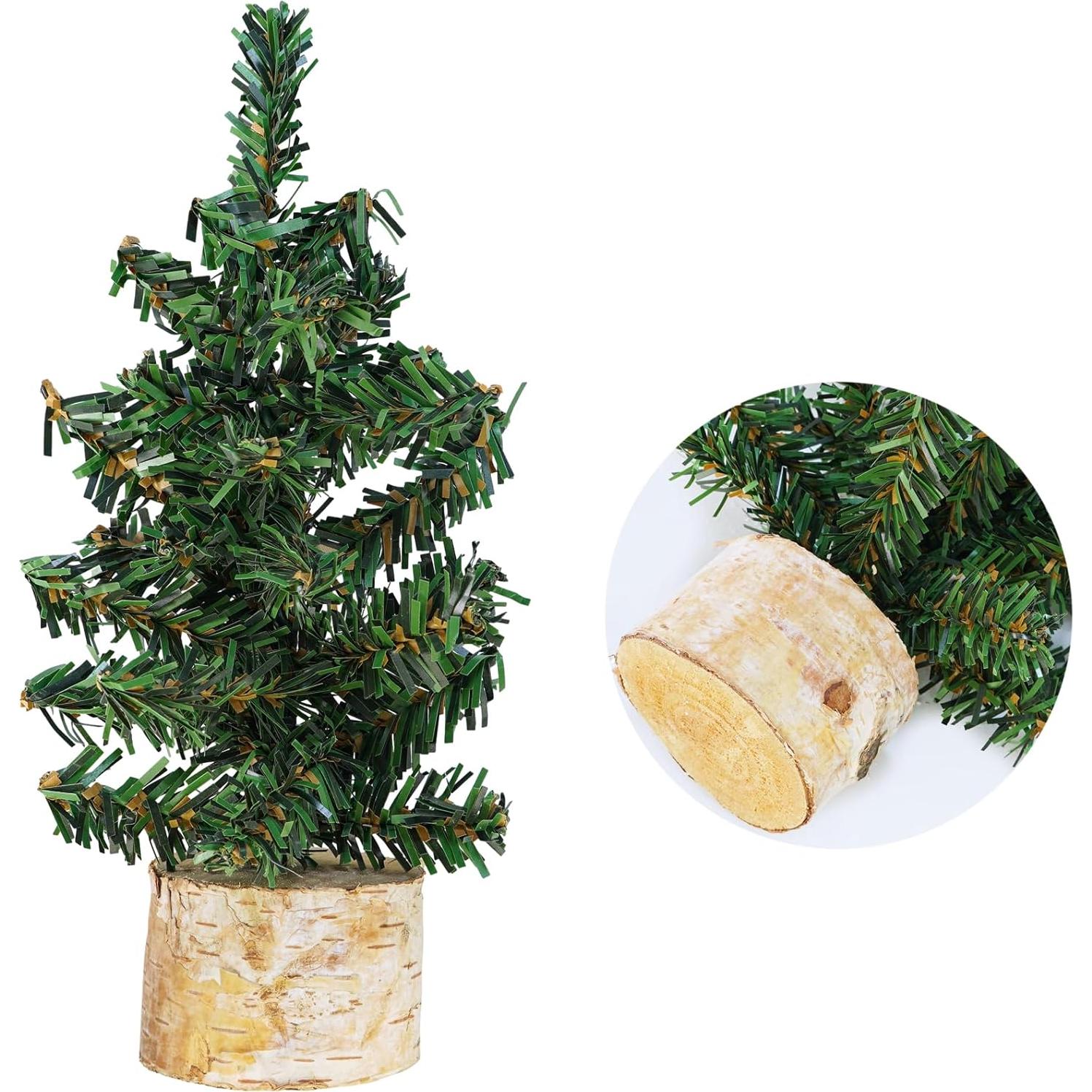 Conjunto 6 Mini Árboles de Navidad Winlyn 20 cm Pino Artificial