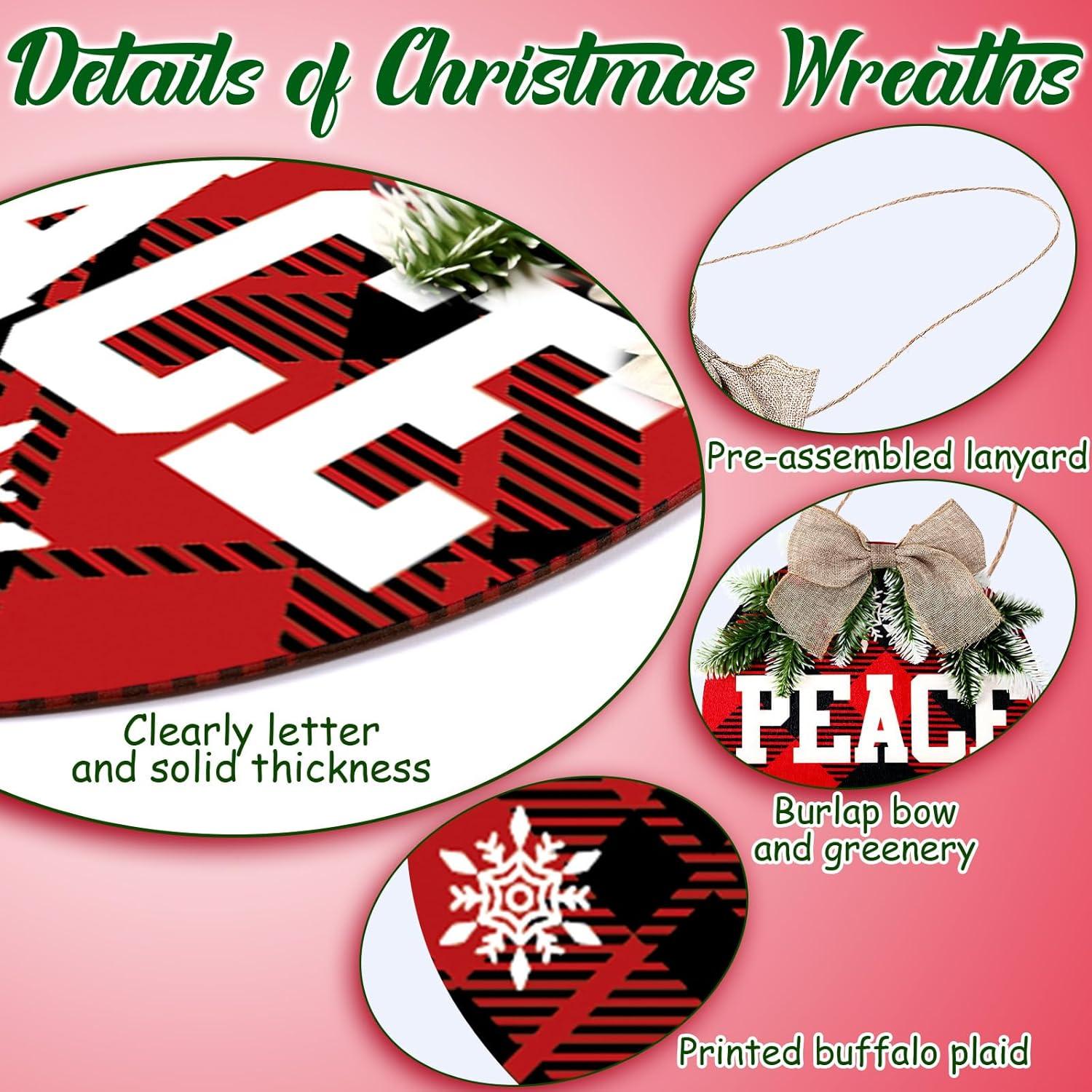 3 Piezas Decoraciones Colgantes Navidad Hicarer Signo Paz Amor