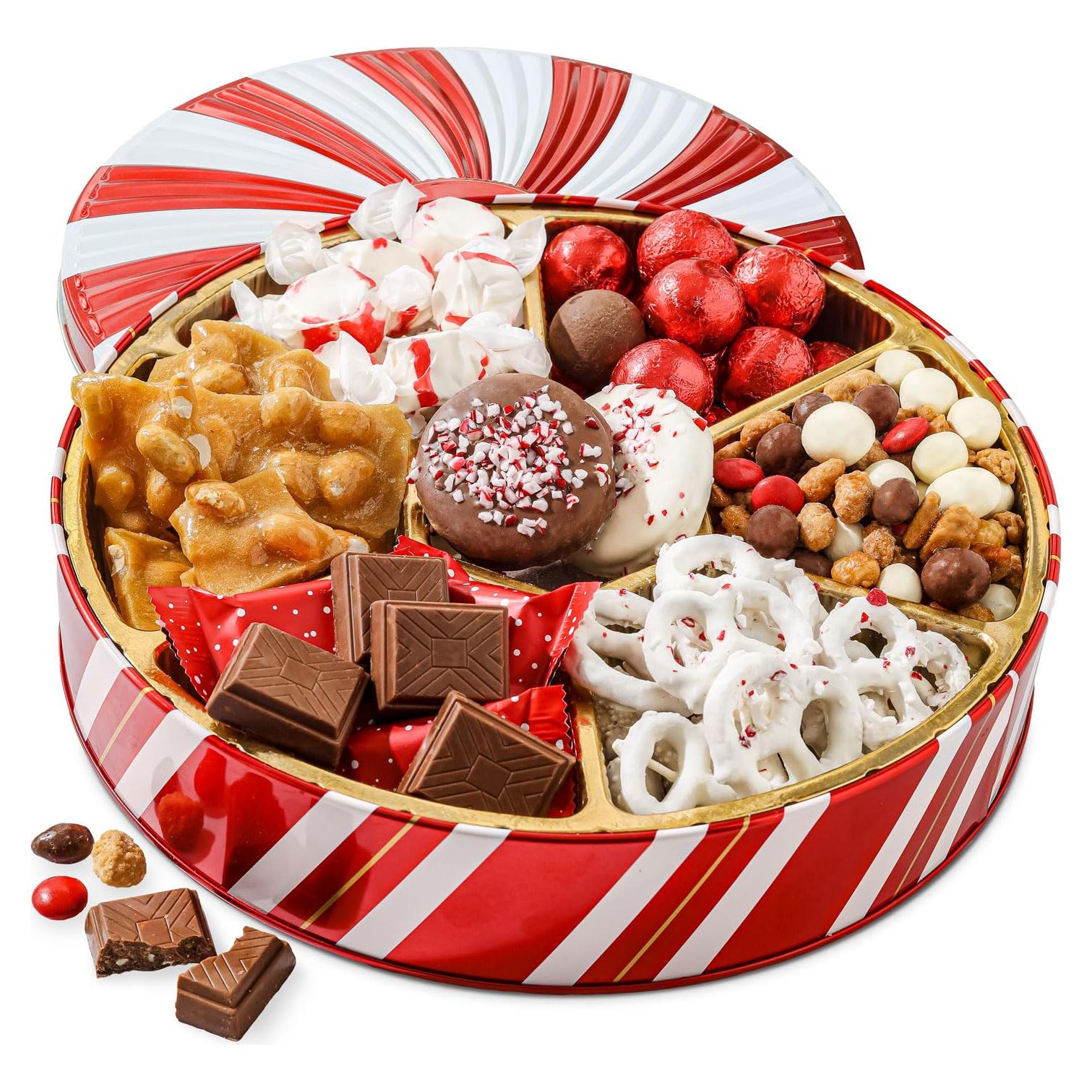 Cesta de Regalo de Navidad Bonnie y Pop - Surtido de Chocolates y Golosinas 1.07 kg