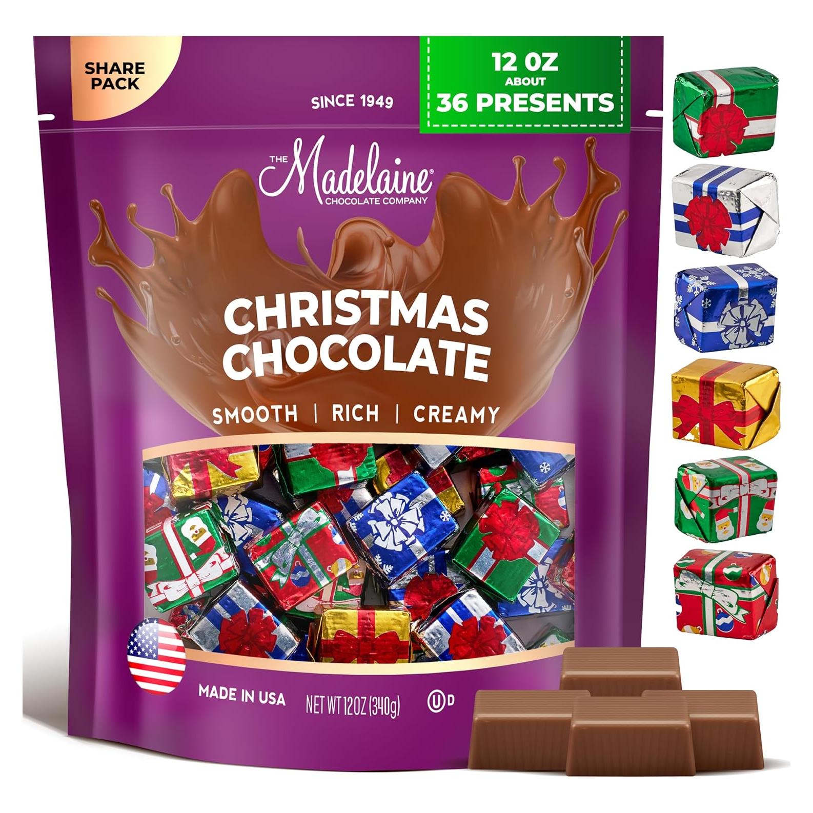 Regalos de Chocolate con Leche Madelaine 340 g - Dulces Navideños