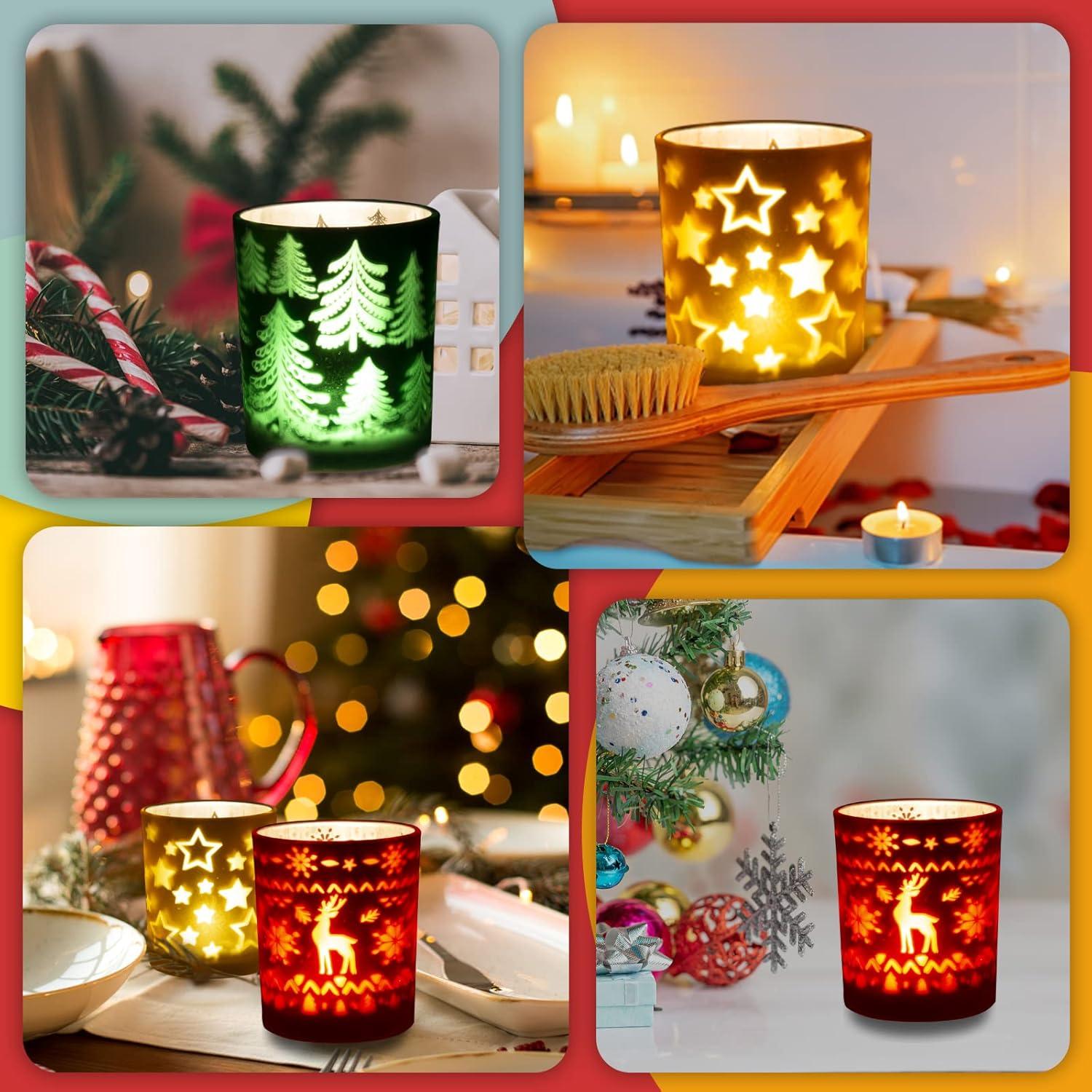 Soportes para Velas Tealight Rancco Navidad 3 Piezas 8.4x6.6cm