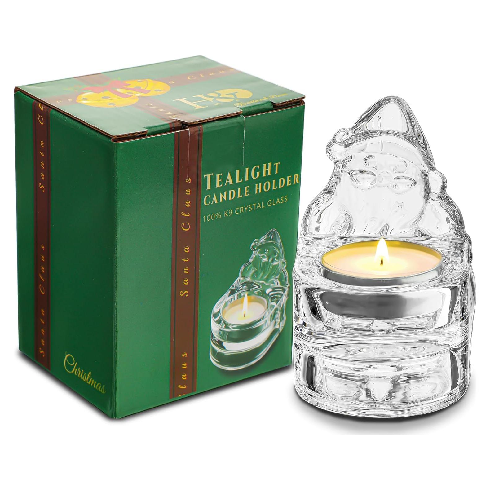 Soporte para Vela de Santa Claus Kanpura de Vidrio 4 cm