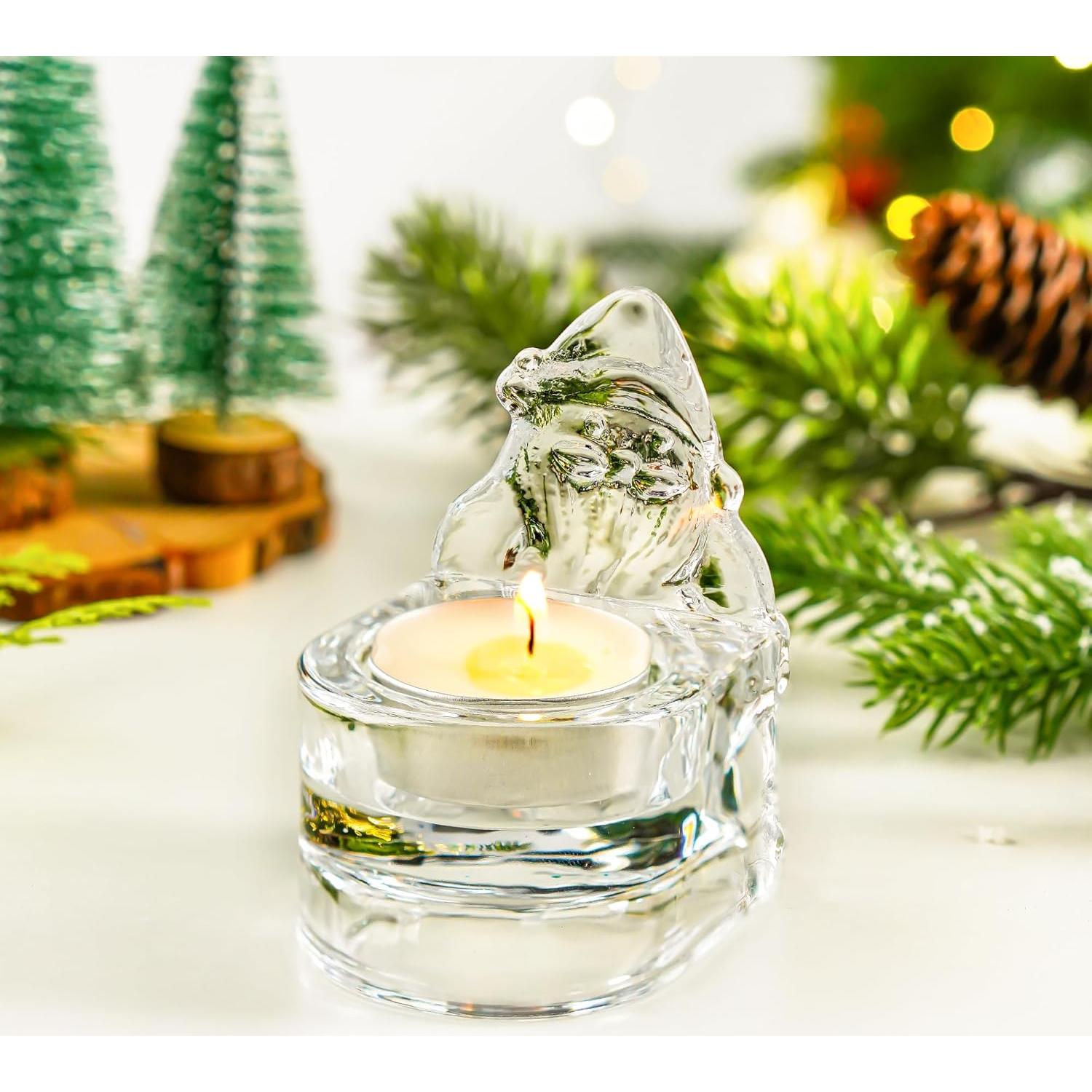 Soporte para Vela de Santa Claus Kanpura de Vidrio 4 cm