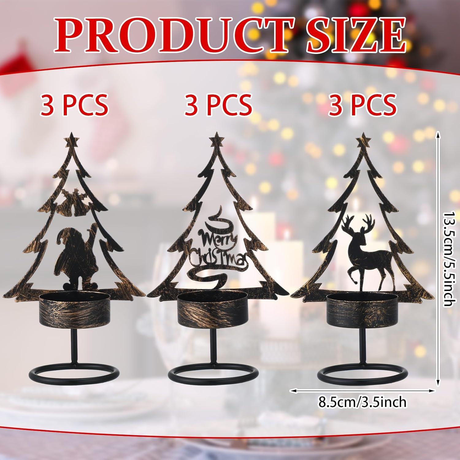 Soporte para Velas Tealight Sieral 9 Pcs Metal Bronce 14 cm